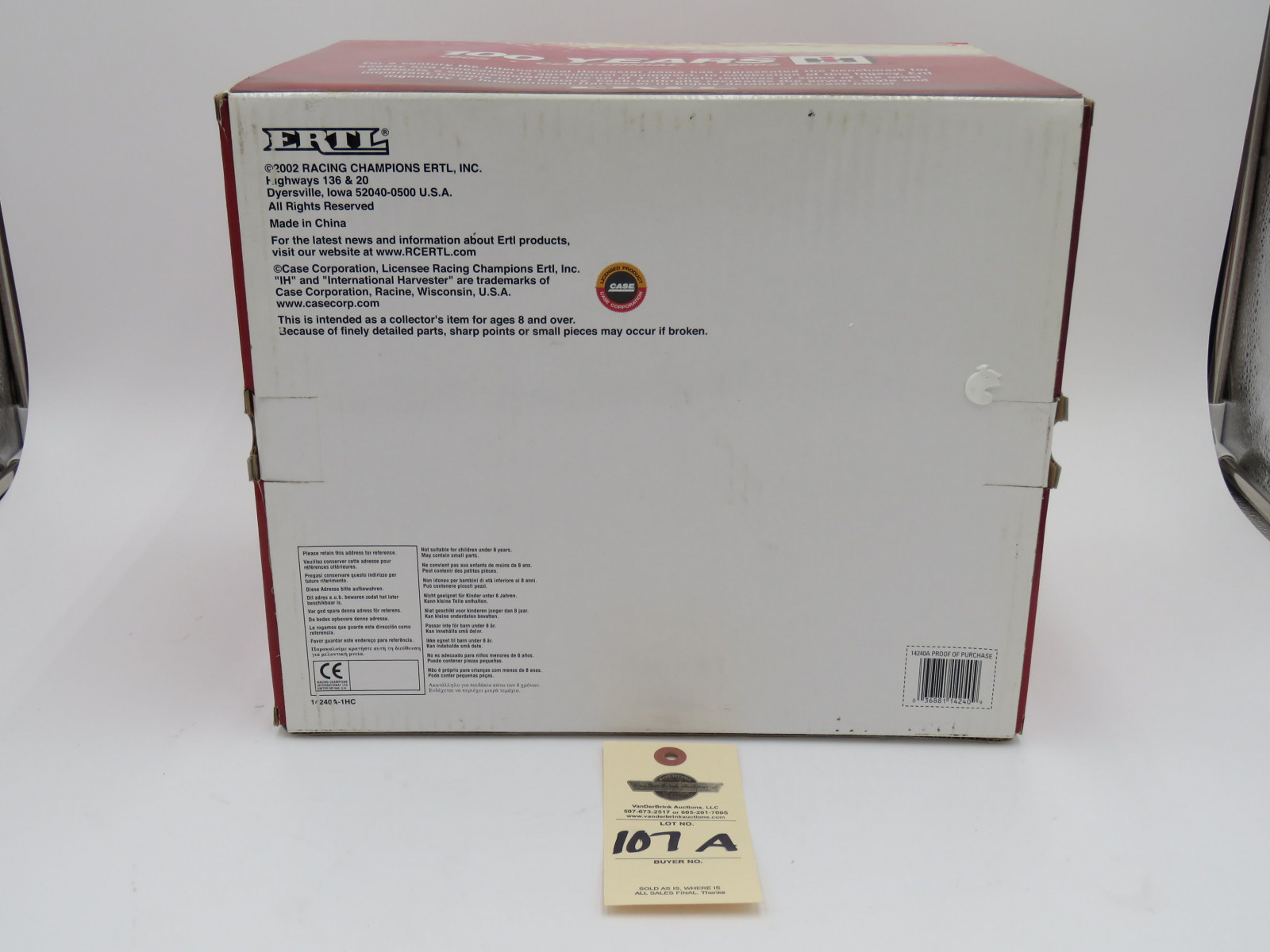 2002 ERTL INTERNATIONAL 5488 NIB  THIS 5488 MODEL IS THE FIRST IN THE 4 PIECE INTERNATIONAL HARVESTER 100TH ANNIVERSARY SERIES. THIS PRODUCTION RUN WILL BE LIMITED TO 5,000 PIECES.  1/16TH SCALE - Image 6