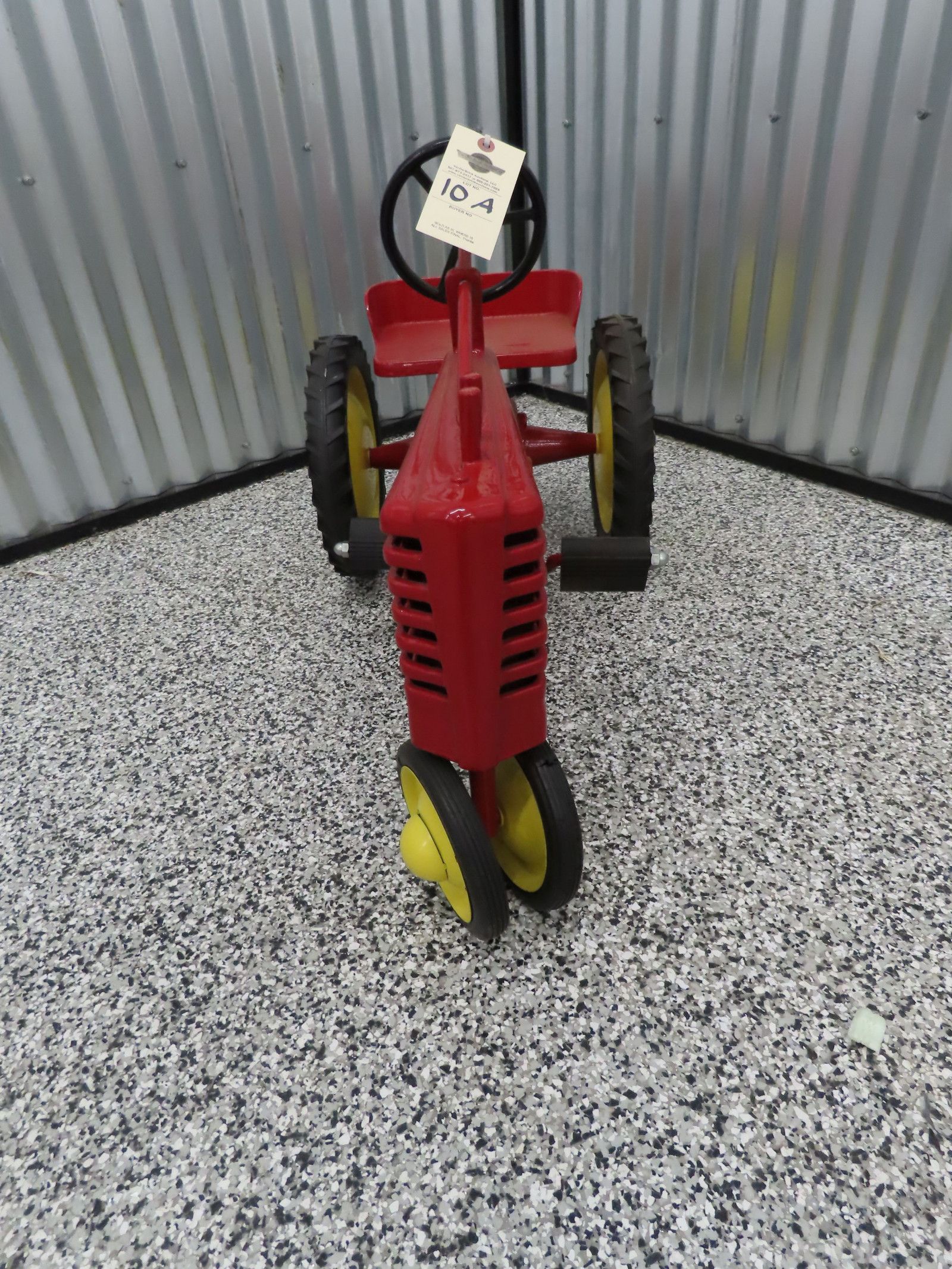 John Deer Pedal Tractor Painted Red - Image 3