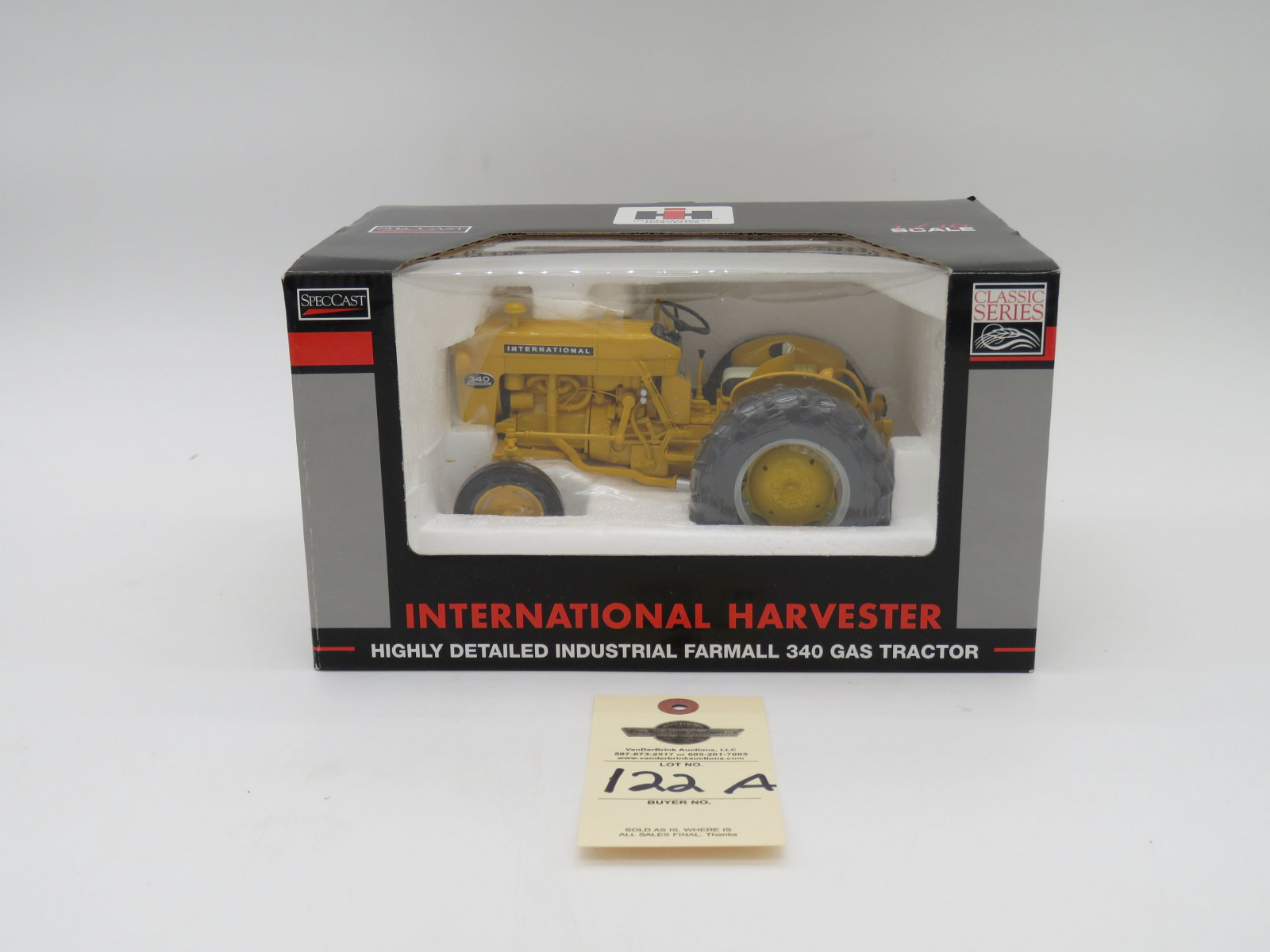ERTL Centennial Edition INTERNATIONAL HARVESTER HIGHLY DETAILED INDUSTRIAL FARMALL 340 GAS TRACTOR NIB 1/16 - Image 1