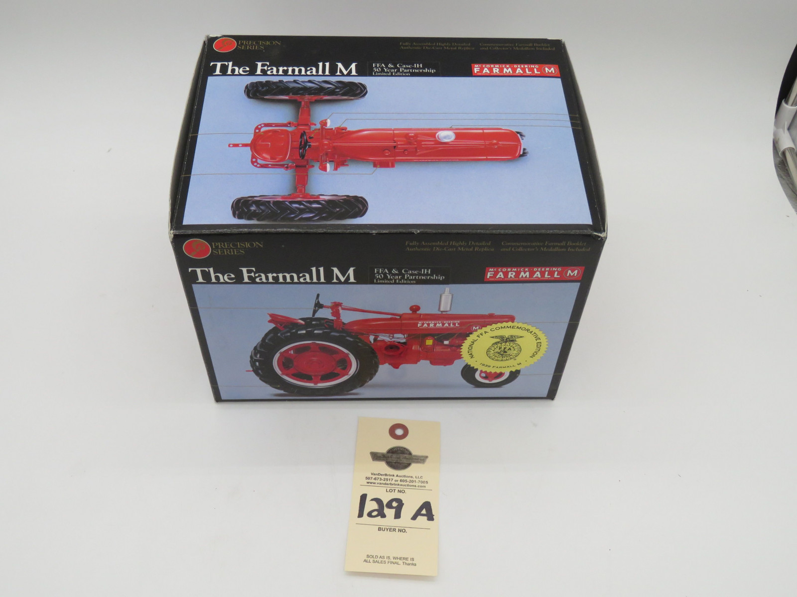 1995 ERTL PRECISION SERIES THE FARMALL M FFA & CASE IH 50 YEAR PARTNERSHIP LIMITED EDITION NIB 1/16 SCALE - Image 2