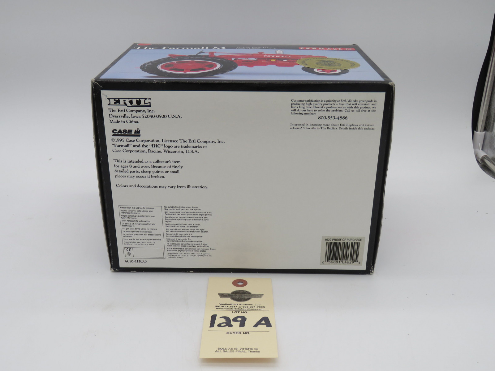 1995 ERTL PRECISION SERIES THE FARMALL M FFA & CASE IH 50 YEAR PARTNERSHIP LIMITED EDITION NIB 1/16 SCALE - Image 6