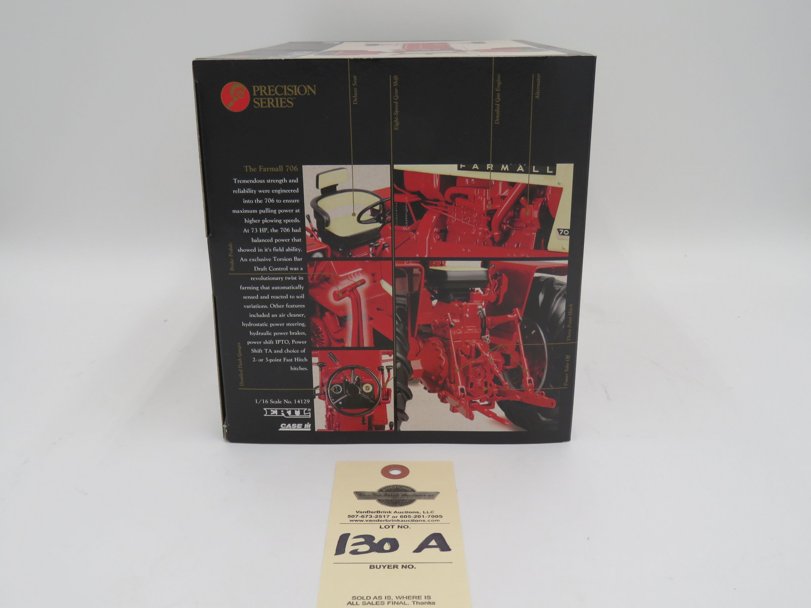 2002 ERTL PRECISION SERIES THE FARMALL 706 NIB 1/16 SCALE - Image 3