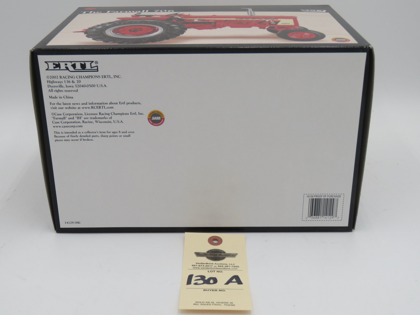 2002 ERTL PRECISION SERIES THE FARMALL 706 NIB 1/16 SCALE - Image 6