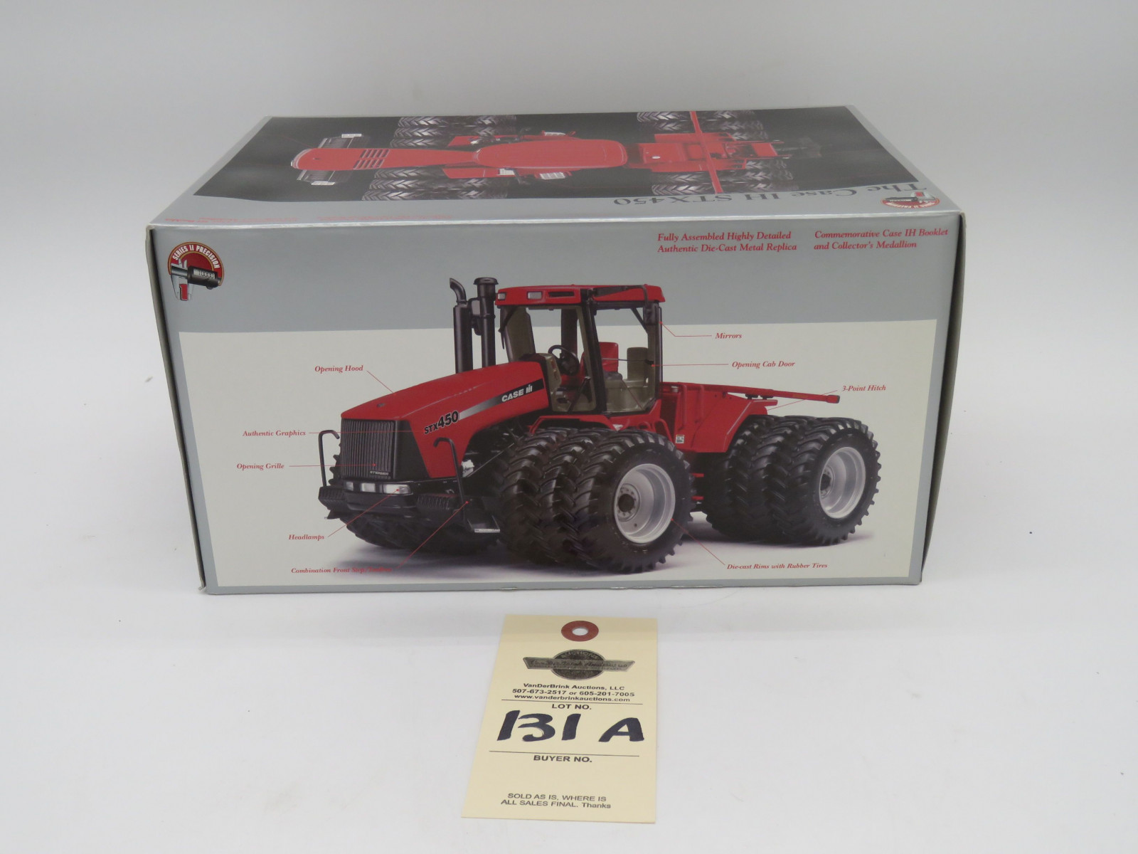 2002 ERTL PRECISION SERIES ll THE CASE IH STX 450 NIB HIGHLY DETAILED DIE CAST METAL REPLICA 1/32 SCALE - Image 4