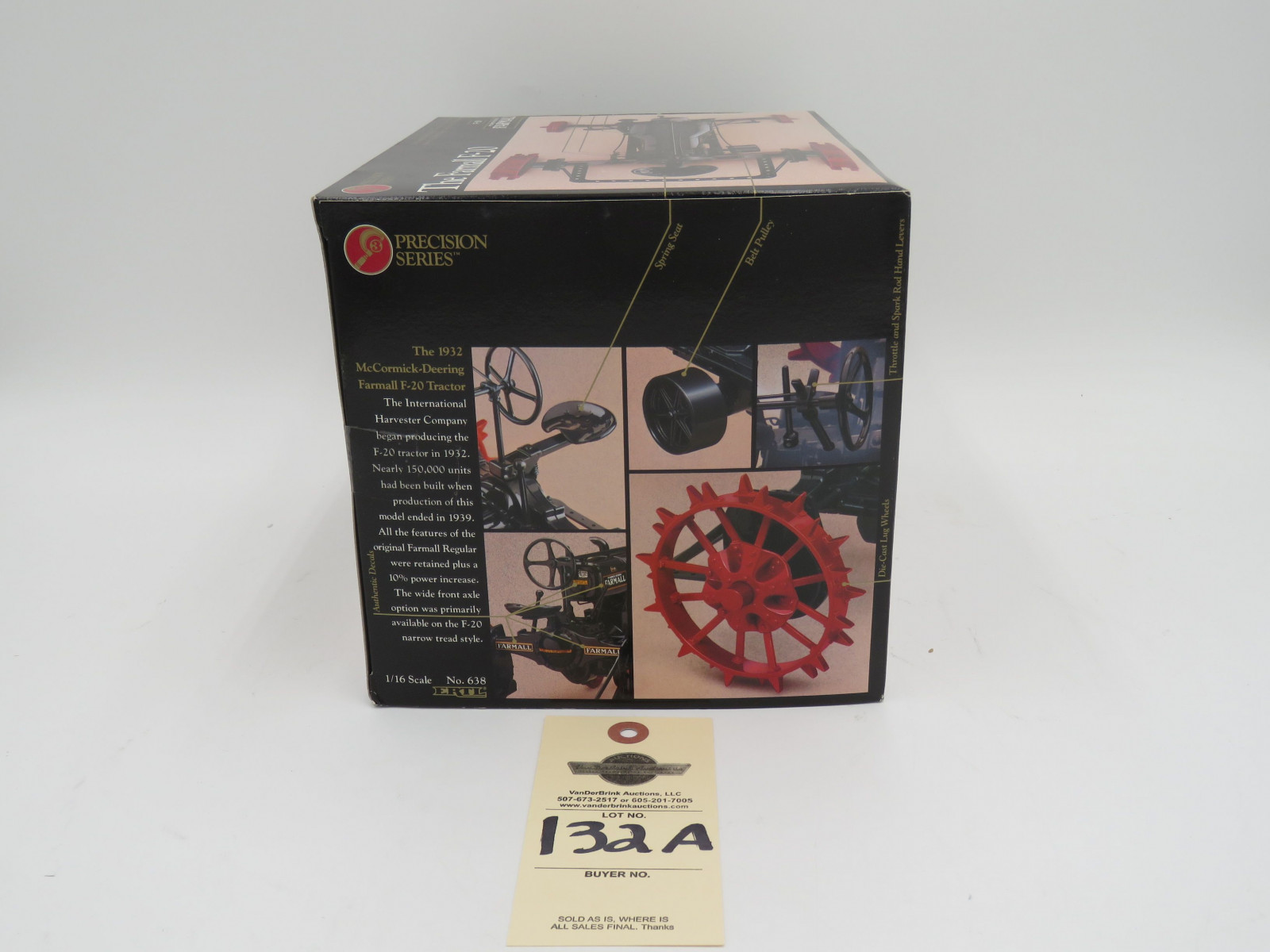 1992 ERTL PRECISION SERIES THE FARMALL F-20 AUTHENTIC DIE CAST METAL REPLICA 1/16 SCALE NIB - Image 3