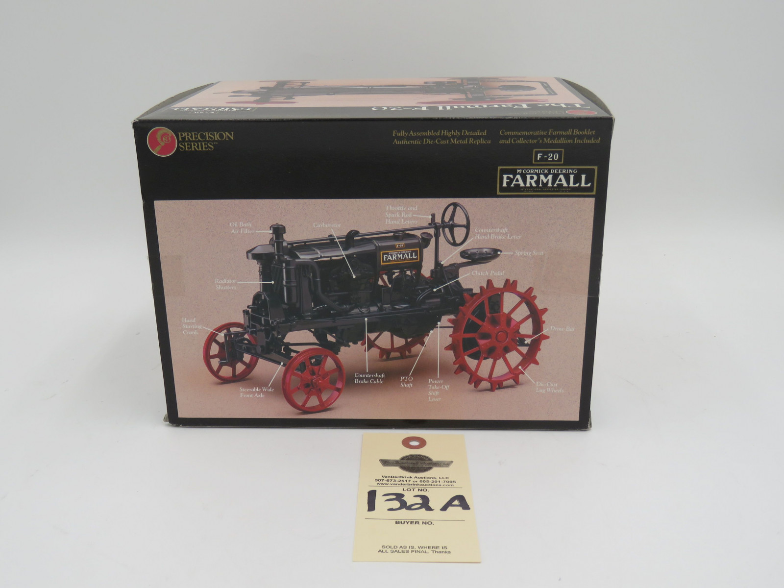 1992 ERTL PRECISION SERIES THE FARMALL F-20 AUTHENTIC DIE CAST METAL REPLICA 1/16 SCALE NIB - Image 4