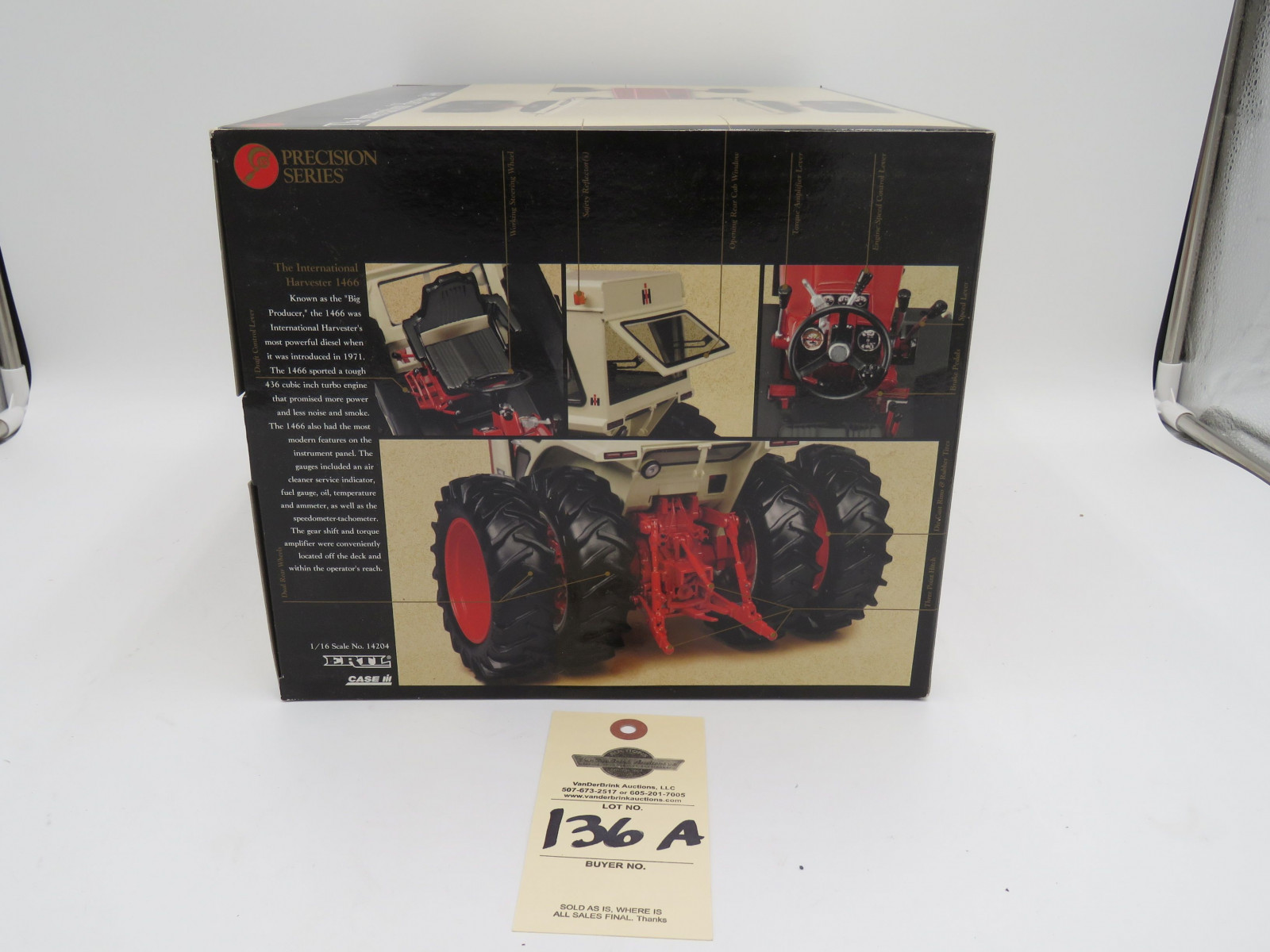 2002 ERTL PRECISION SERIES THE INTERNATIONAL HARVESTER 1466 TURBO METAL DIECAST 1/16 SCALE - Image 3