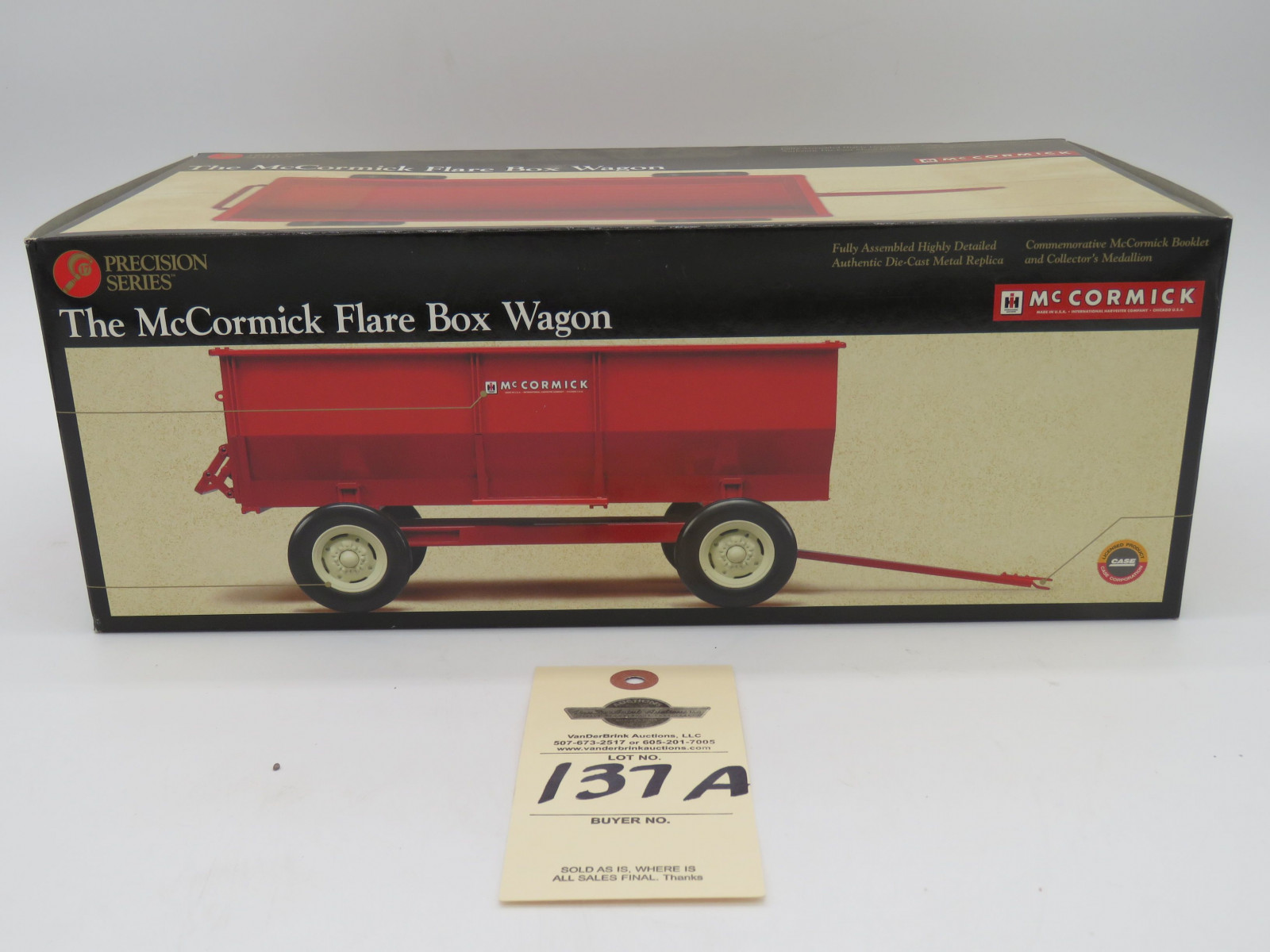 ERTL PRECISION THE MCCORMICK FLARE BOX WAGON FULLY ASSEMBLED HIGHLY DETAILED METAL DIE CAST 1/16TH SCALE - Image 1