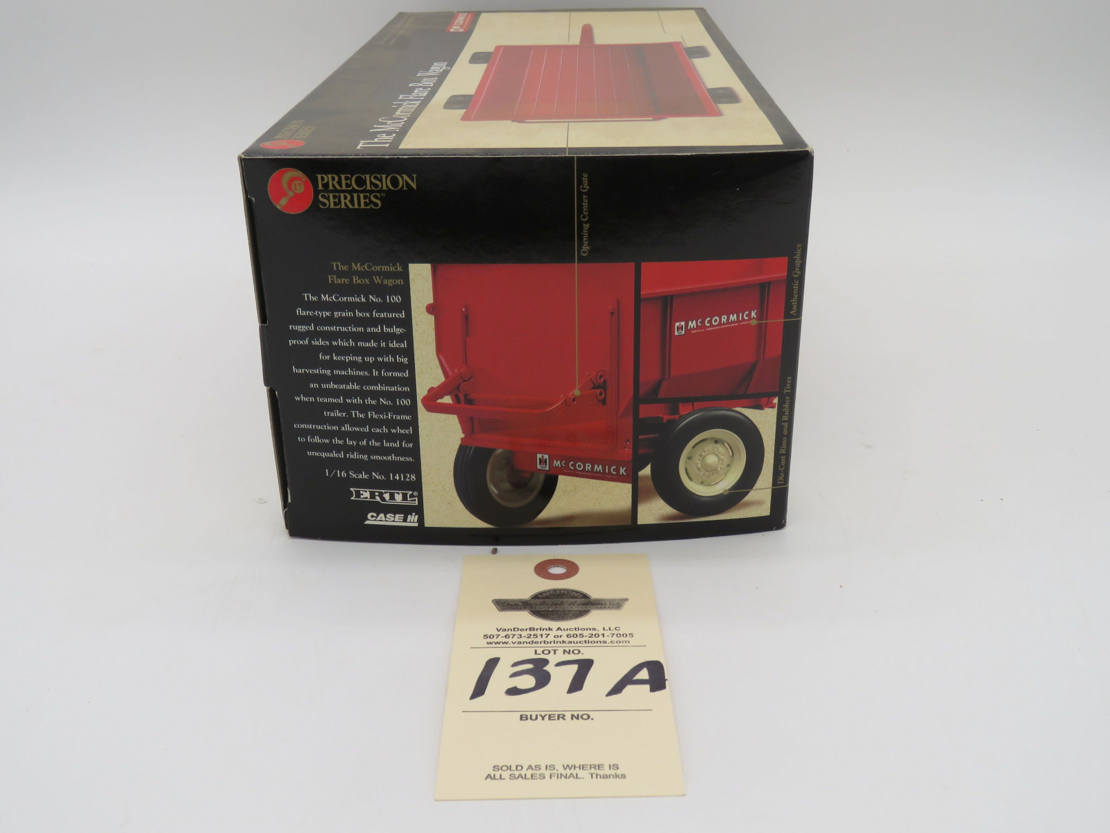 ERTL PRECISION THE MCCORMICK FLARE BOX WAGON FULLY ASSEMBLED HIGHLY DETAILED METAL DIE CAST 1/16TH SCALE - Image 3