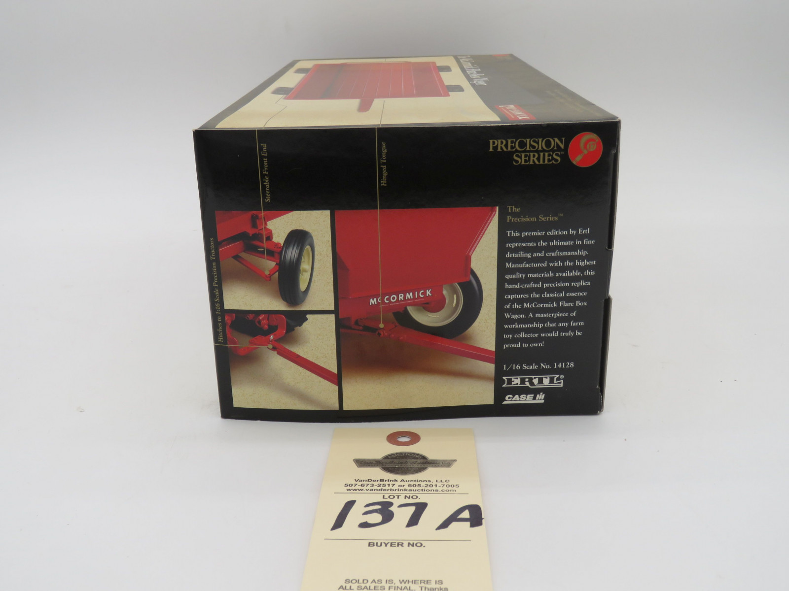 ERTL PRECISION THE MCCORMICK FLARE BOX WAGON FULLY ASSEMBLED HIGHLY DETAILED METAL DIE CAST 1/16TH SCALE - Image 5