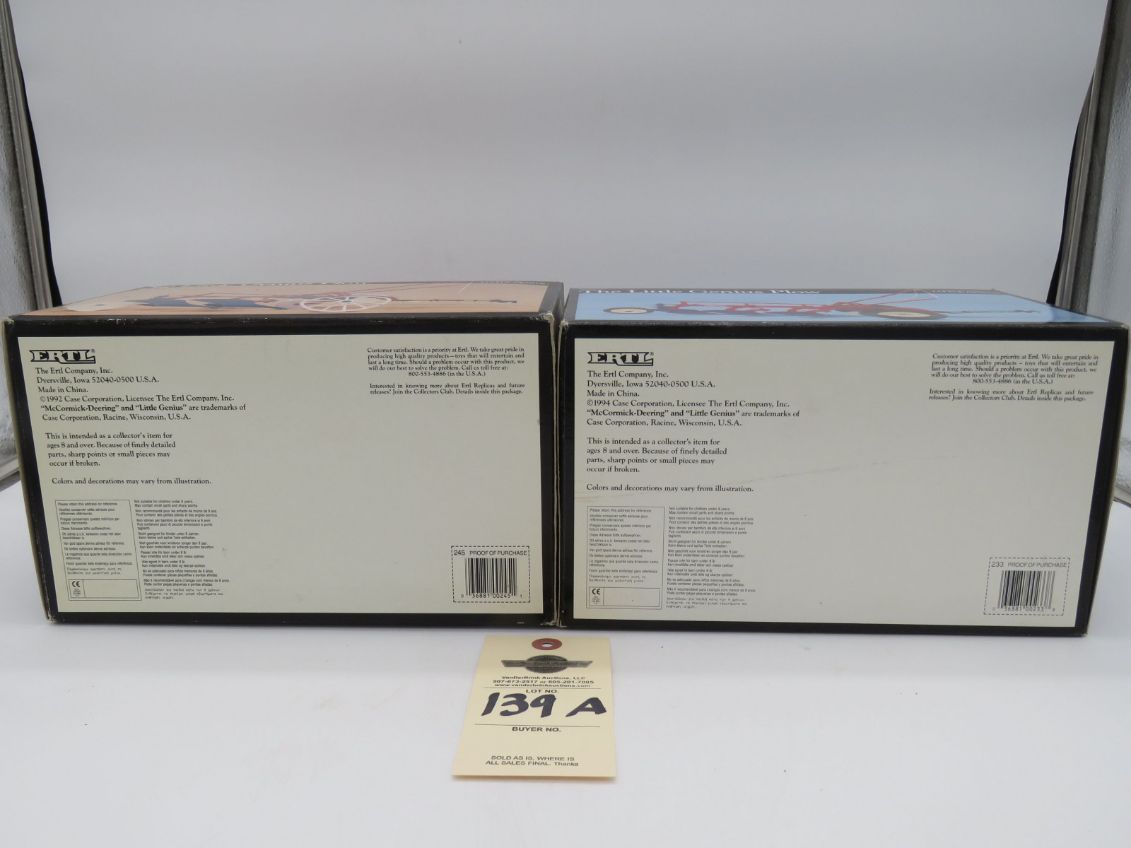 2 ERTL PRECISION SERIES THE LITTLE GENIUS PLOW  1/16 SCALE AND PRECISION SERIES THE LITTLE GENIUS PLOW 1/16 SCALE  NIB - Image 6