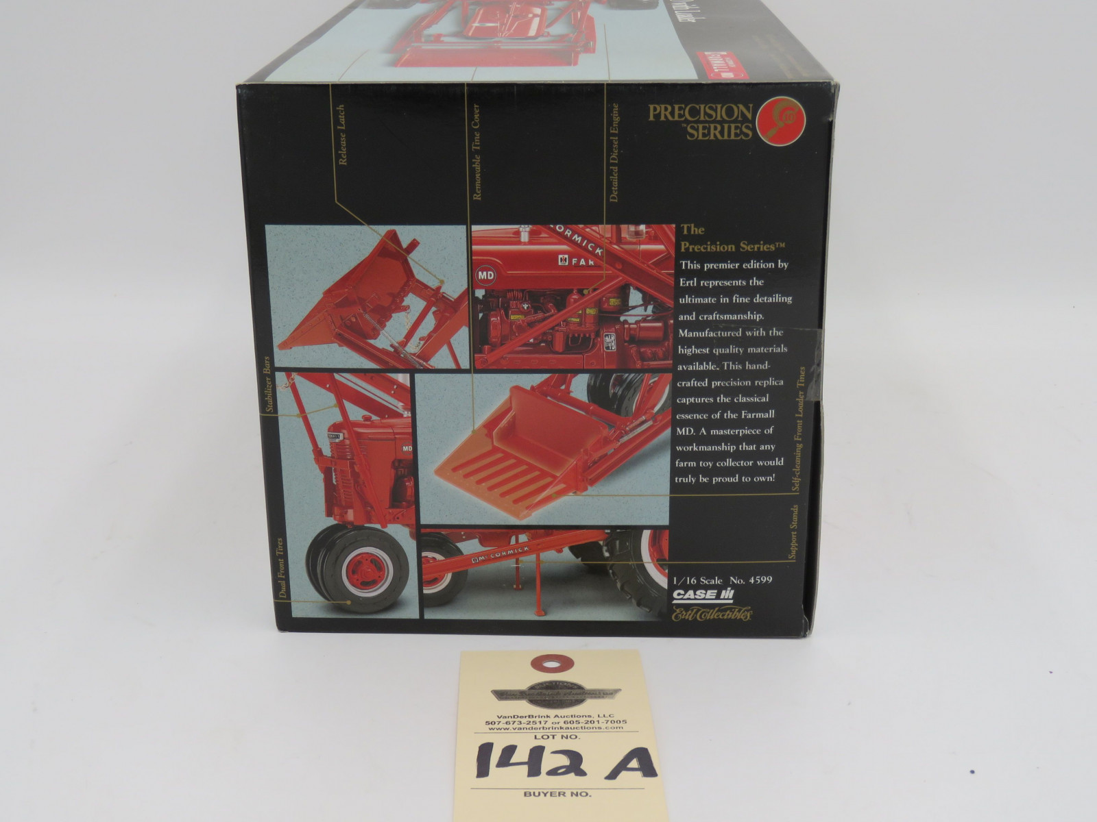 1997 ERTL PRECISION SERIES THE FARMALL MD  WITH LOADER FULLY ASSEMBLED HIGHLY DETAILED METAL DIECAST 1/16 SCALE - Image 3