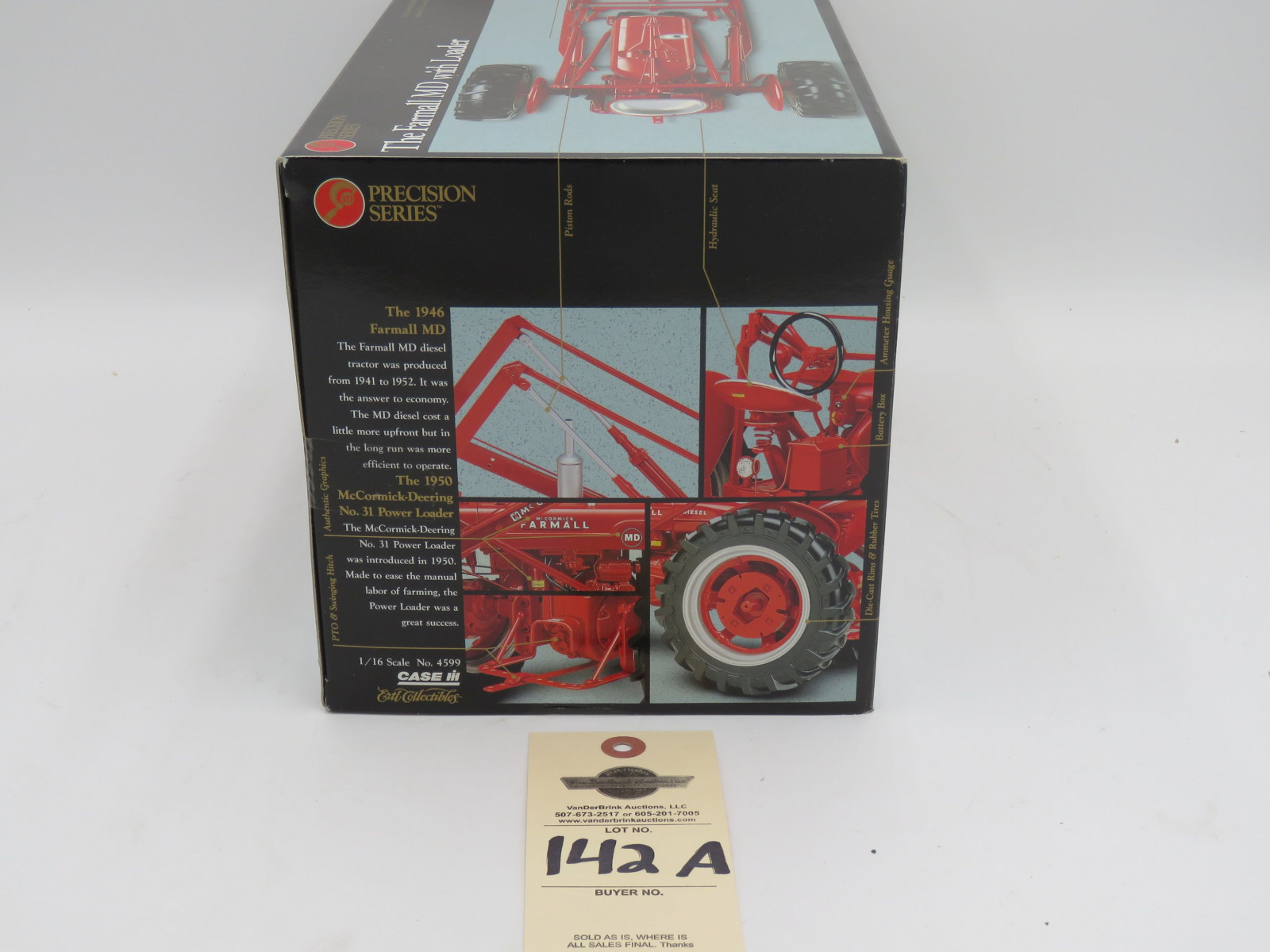 1997 ERTL PRECISION SERIES THE FARMALL MD  WITH LOADER FULLY ASSEMBLED HIGHLY DETAILED METAL DIECAST 1/16 SCALE - Image 5