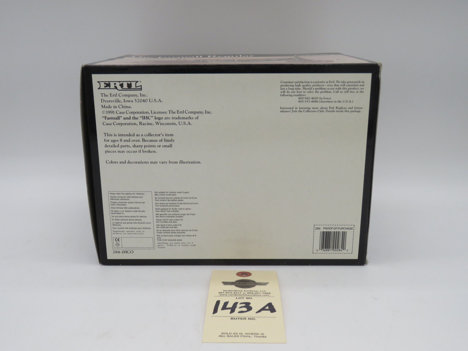 1991 ERTL PRECISION SERIES THE FARMALL REGULAR 1/16 SCALE NIB - Image 6