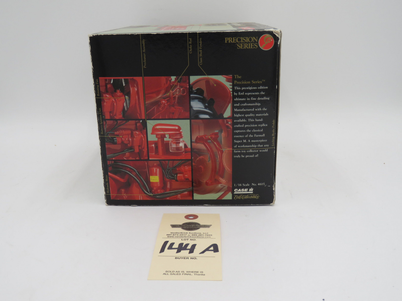 1996 ERTL PRECISION SERIES FARMALL SUPER M ERTL 1/16 SCALE NIB, BOX HAS SOME WEAR - Image 3