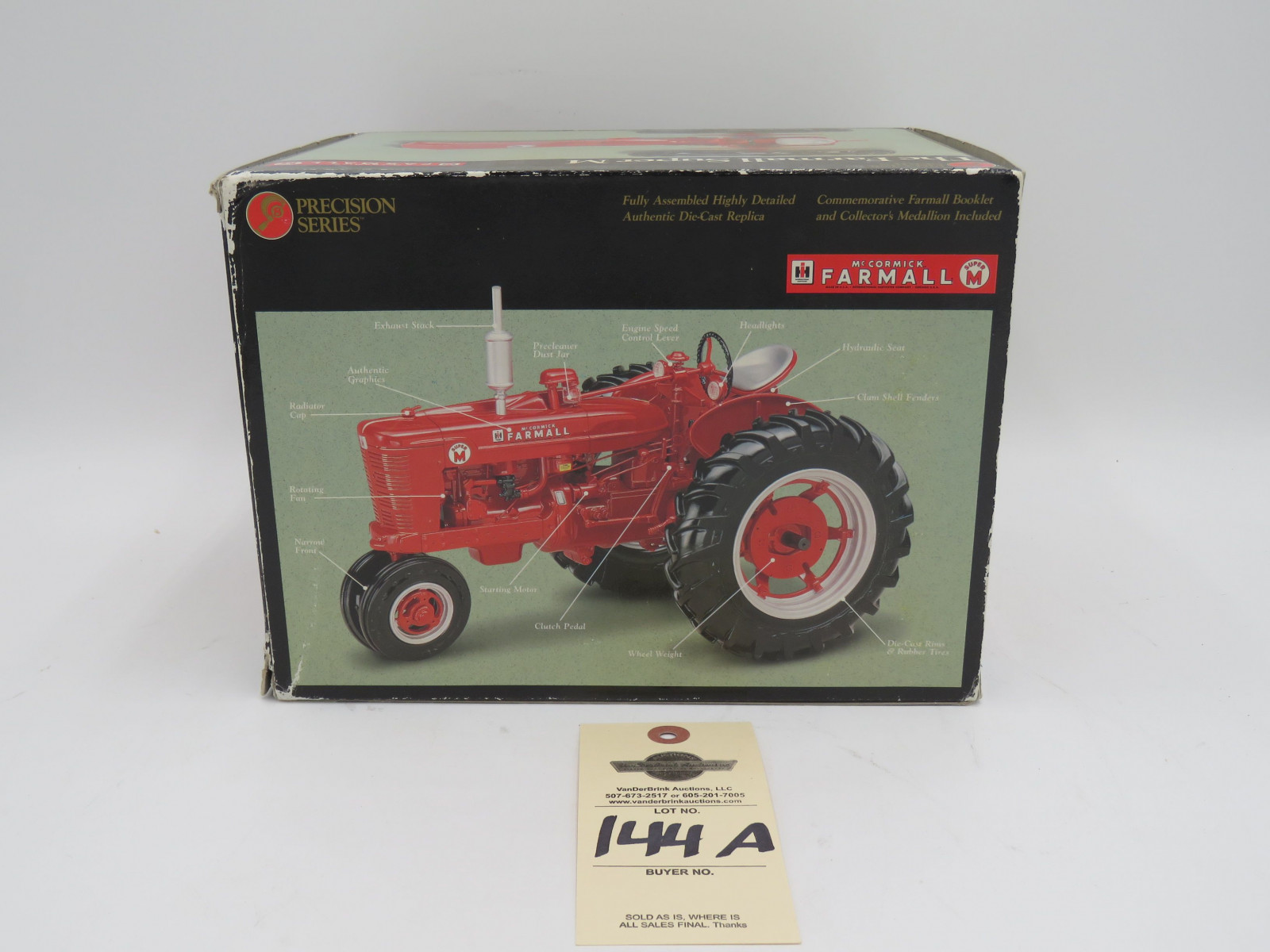 1996 ERTL PRECISION SERIES FARMALL SUPER M ERTL 1/16 SCALE NIB, BOX HAS SOME WEAR - Image 4