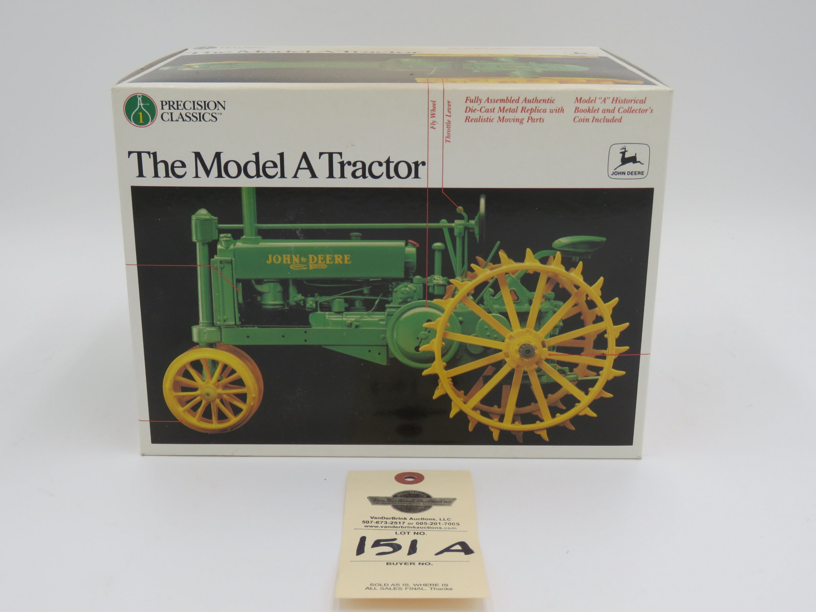 ERTL PRECISION CLASSICS 1 THE MODEL A TRACTOR JD 1/16 SCALE NIB - Image 1