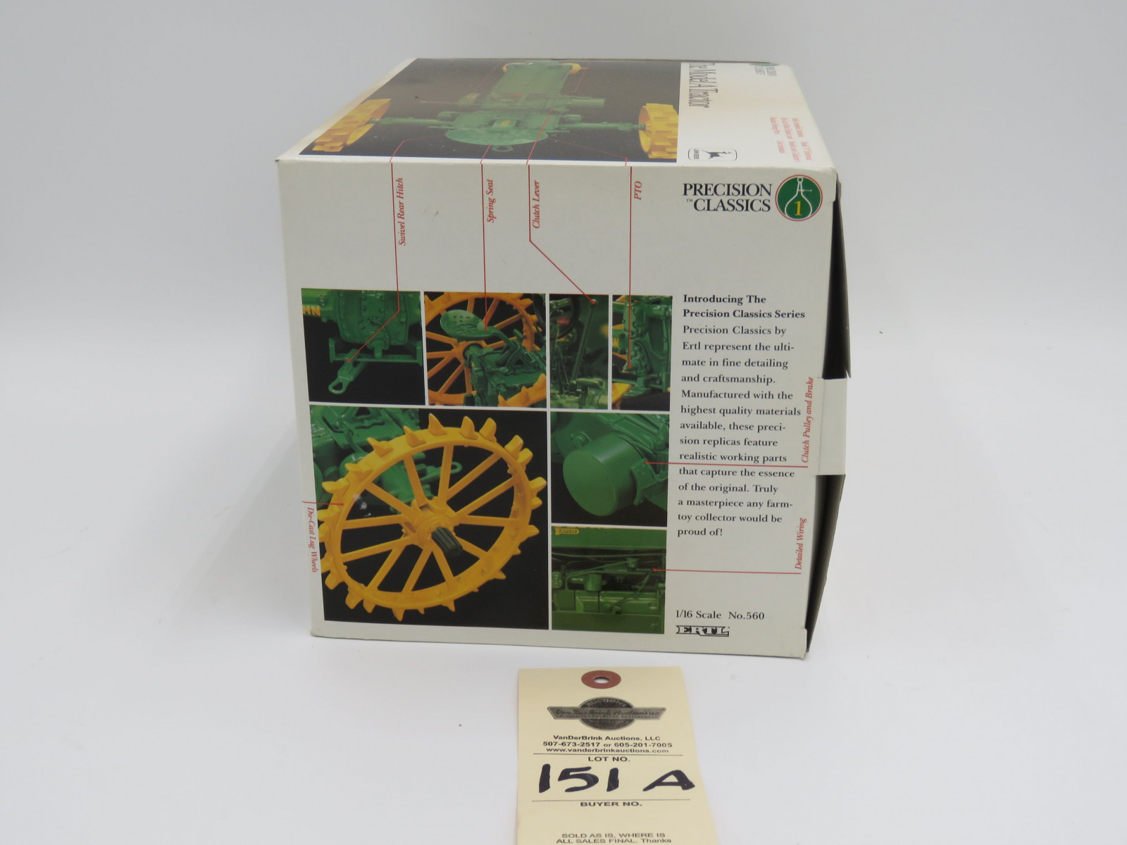 ERTL PRECISION CLASSICS 1 THE MODEL A TRACTOR JD 1/16 SCALE NIB - Image 3