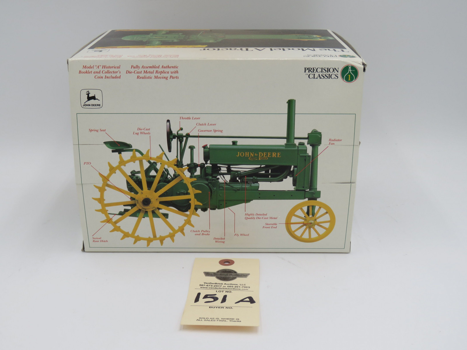 ERTL PRECISION CLASSICS 1 THE MODEL A TRACTOR JD 1/16 SCALE NIB - Image 4
