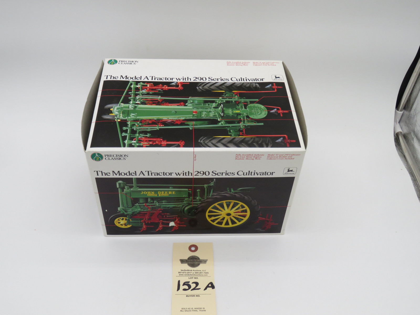 1991 ERTL PRECISION CLASSICS 2 THE MODEL A TRACTOR WITH 290 SERIES CULTIVATOR JD 1/16 SCALE - Image 2