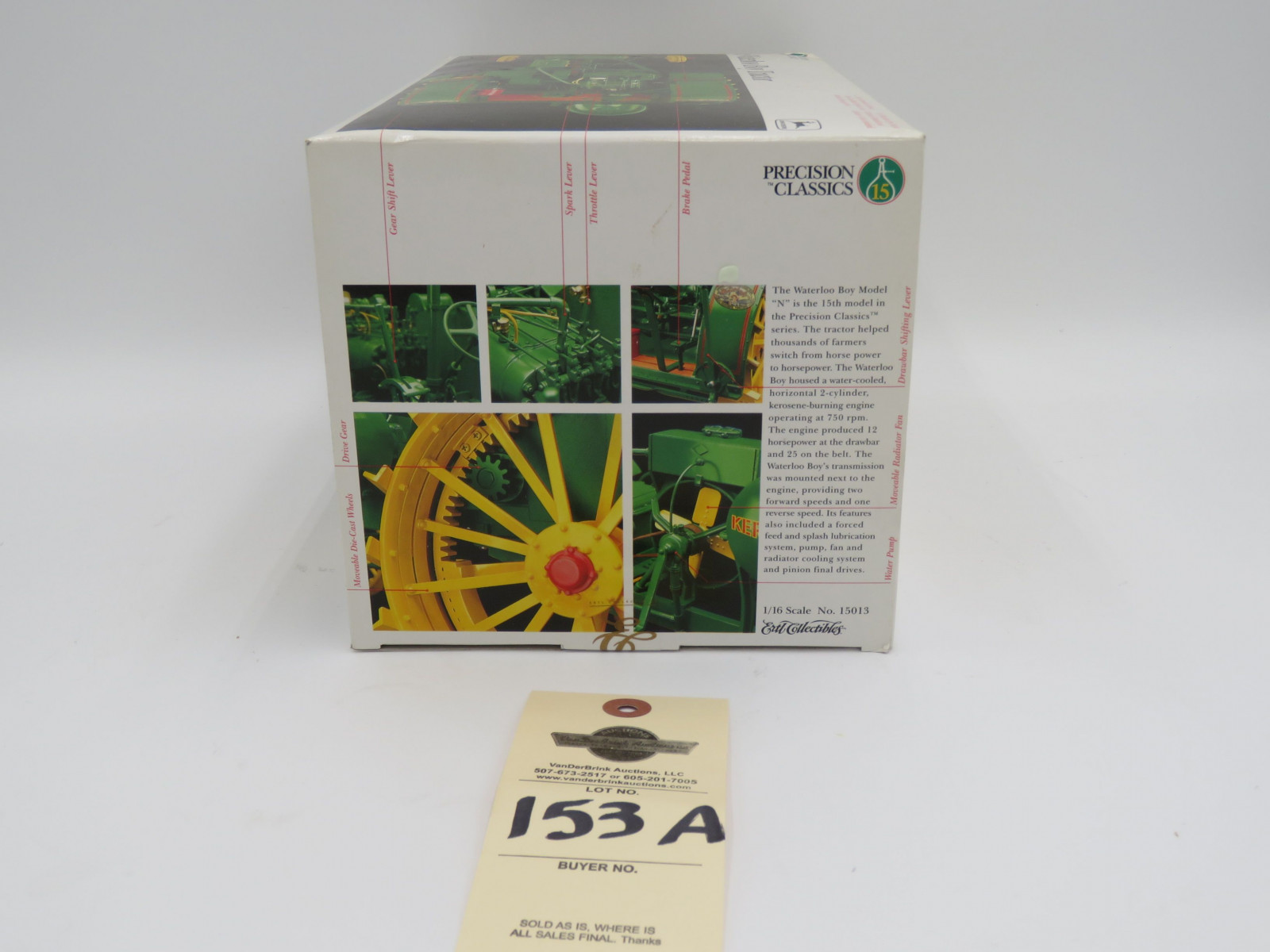 ERTL PRECISION CLASSICS 15 THE WATERLOO BOY TRACTOR JD 1/16 SCALE NIB - Image 3