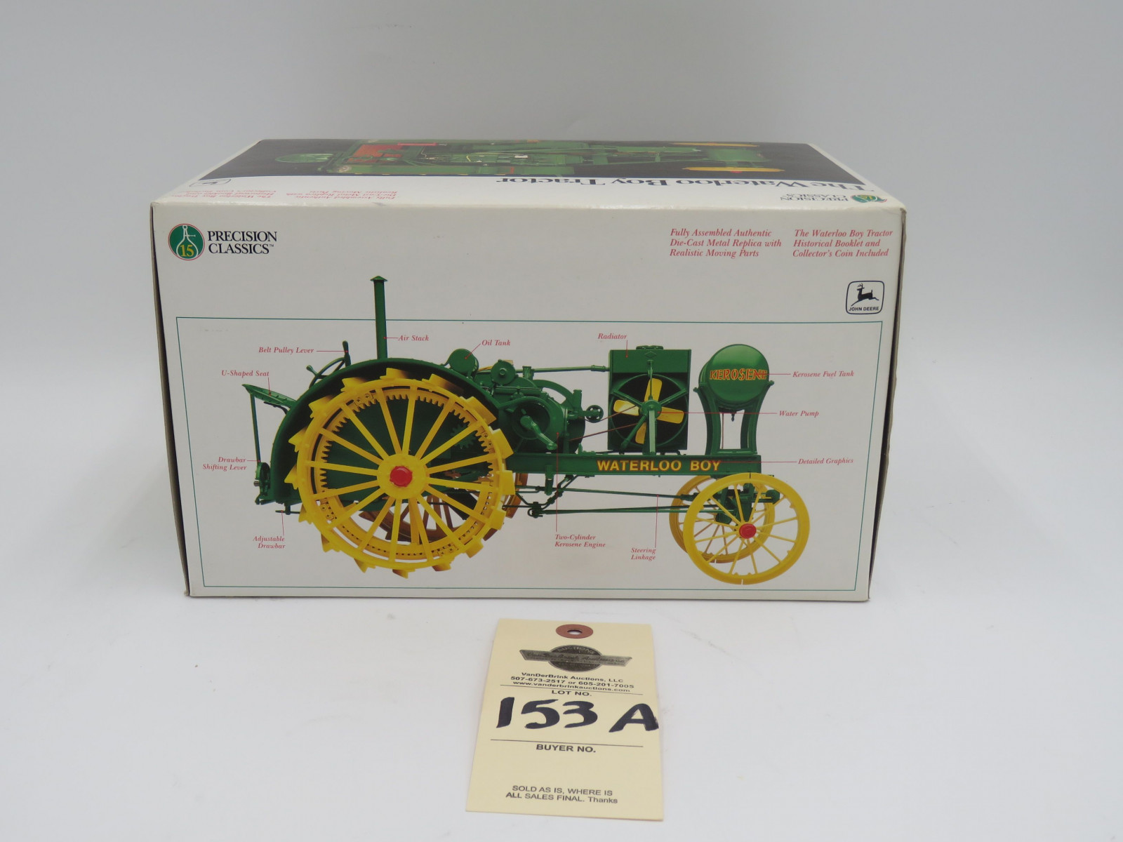ERTL PRECISION CLASSICS 15 THE WATERLOO BOY TRACTOR JD 1/16 SCALE NIB - Image 4