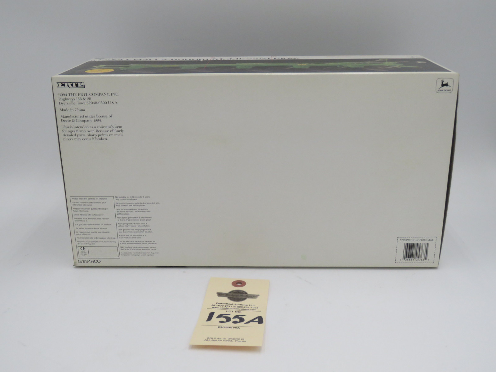 1994 ERTL THE PRECISION CLASSICS 6 MODEL F145H 5-BOTTOM MOLDBOARD PLOW JD METAL DIECAST 1/16 SCALE NIB - Image 6