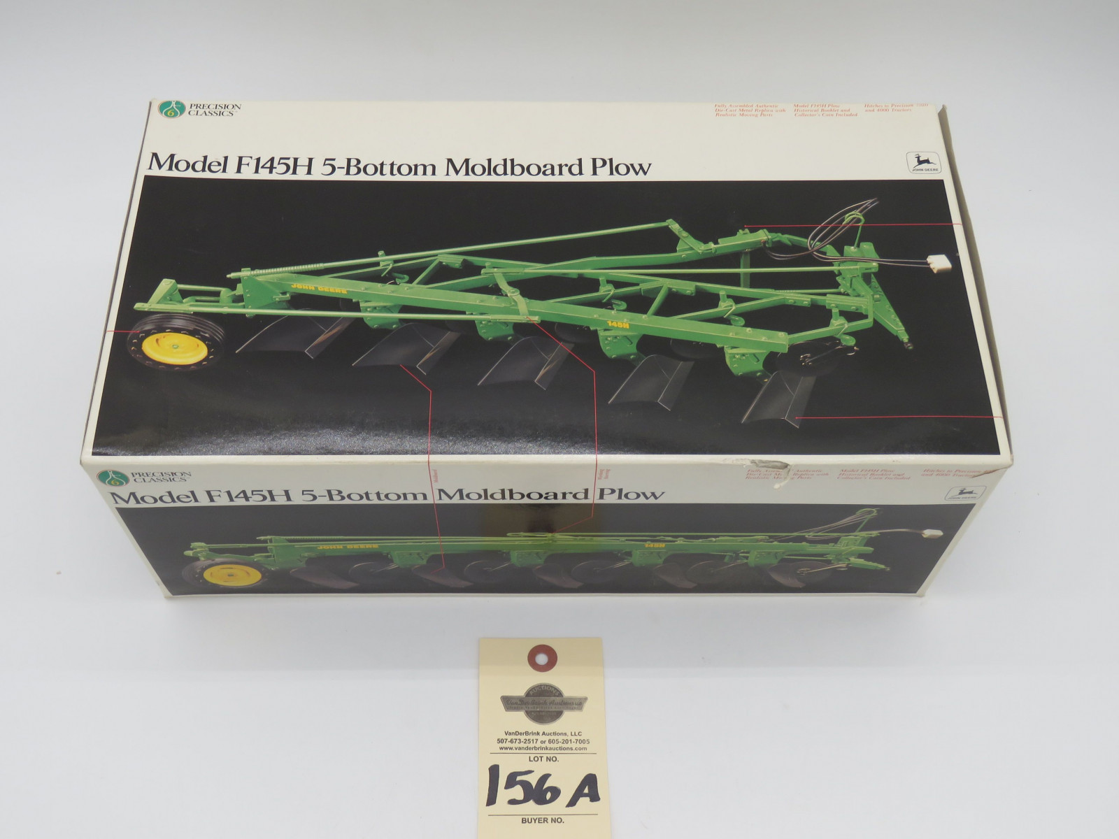 1994 ERTL THE PRECISION CLASSICS 6 MODEL F145H 5-BOTTOM MOLDBOARD PLOW JD METAL DIECAST 1/16 SCALE NIB - Image 2