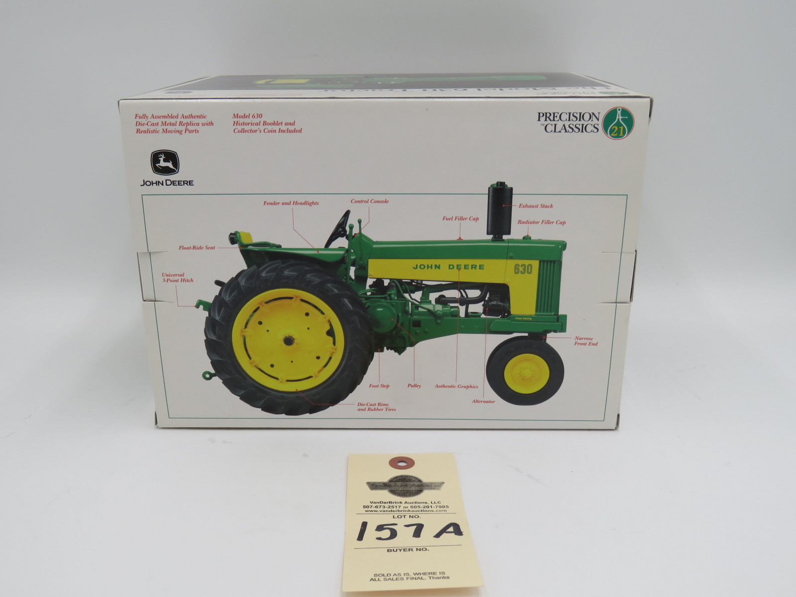 2002 ERTL PRECISION CLASSICS 21 THE MODEL 630 TRACTOR METAL DIECAST NIB 1/16 - Image 4