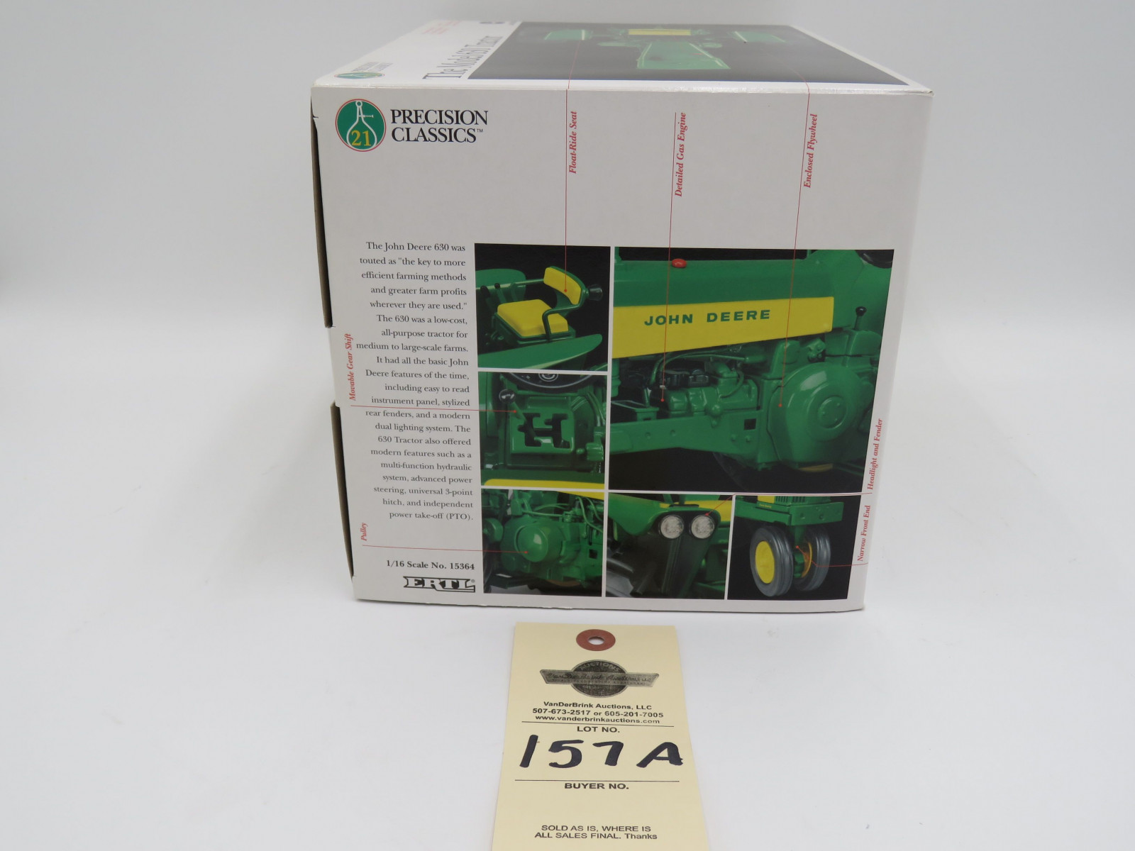 2002 ERTL PRECISION CLASSICS 21 THE MODEL 630 TRACTOR METAL DIECAST NIB 1/16 - Image 5