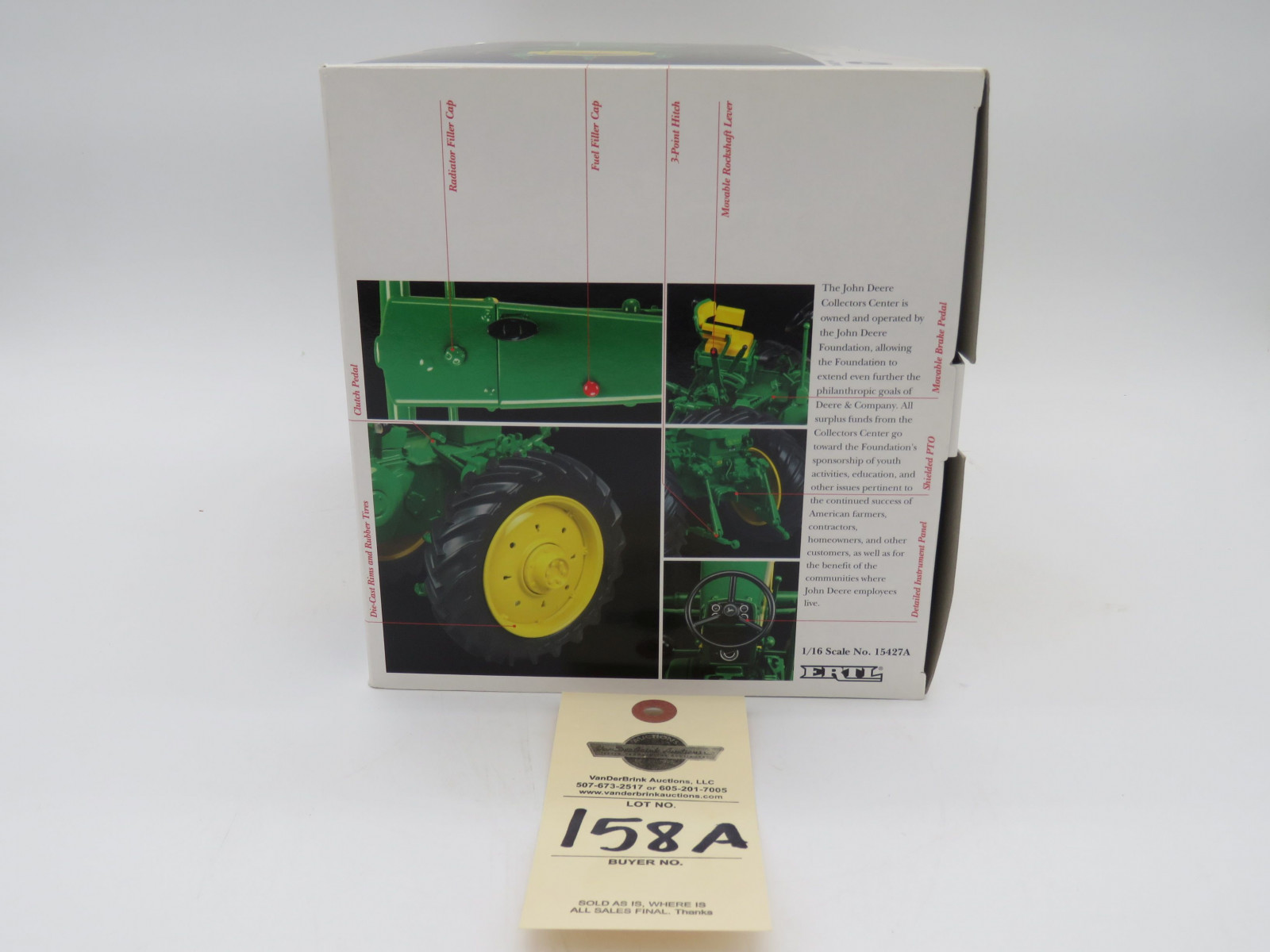 2002 ERTL FOR JOHN DEERE COLLECTOR CENTER EDTION THE MODEL 630 HIGH CROP TRACTOR NIB 1/16 SCALE  DIE-CAST METAL - Image 3