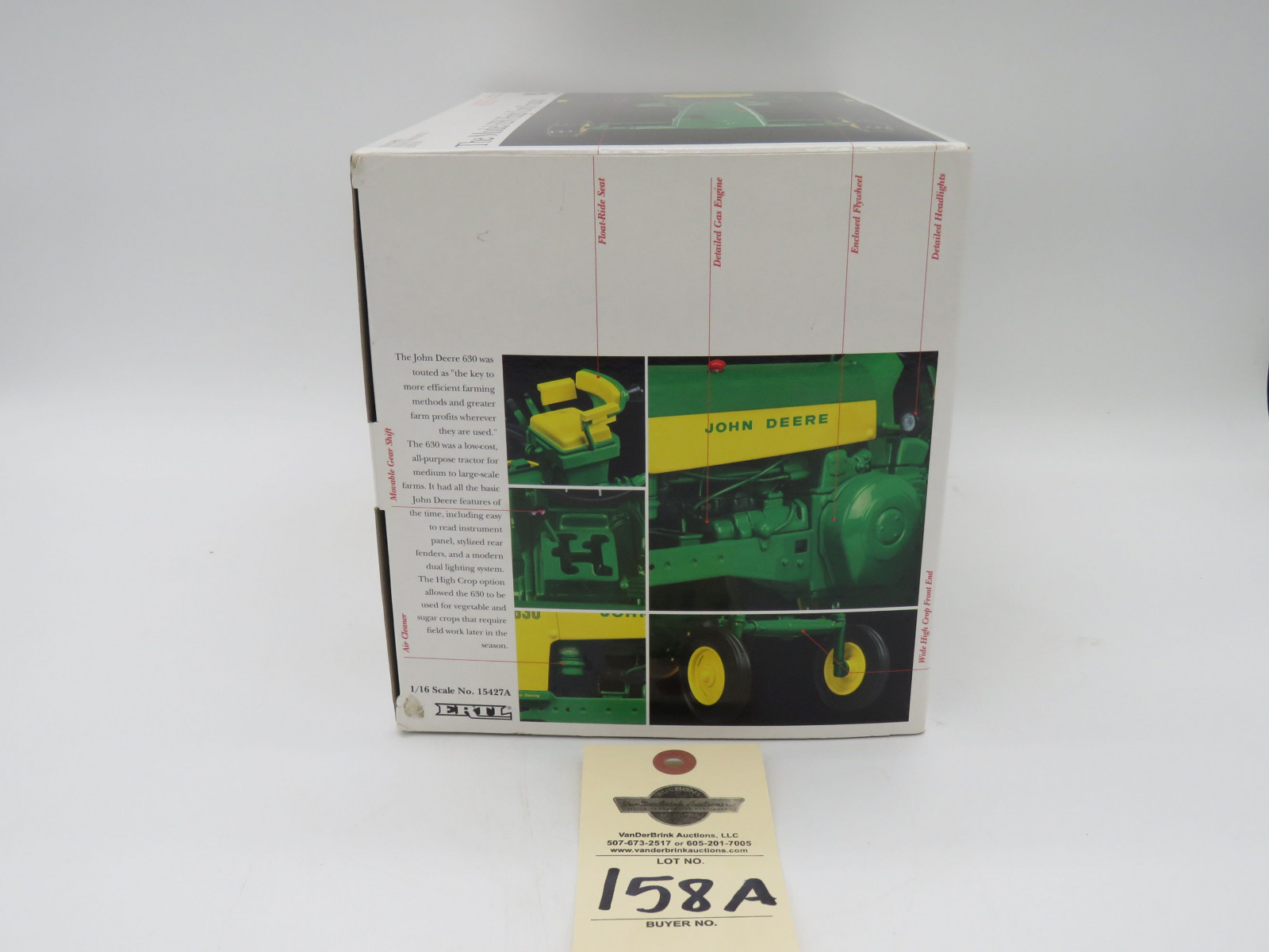 2002 ERTL FOR JOHN DEERE COLLECTOR CENTER EDTION THE MODEL 630 HIGH CROP TRACTOR NIB 1/16 SCALE  DIE-CAST METAL - Image 5