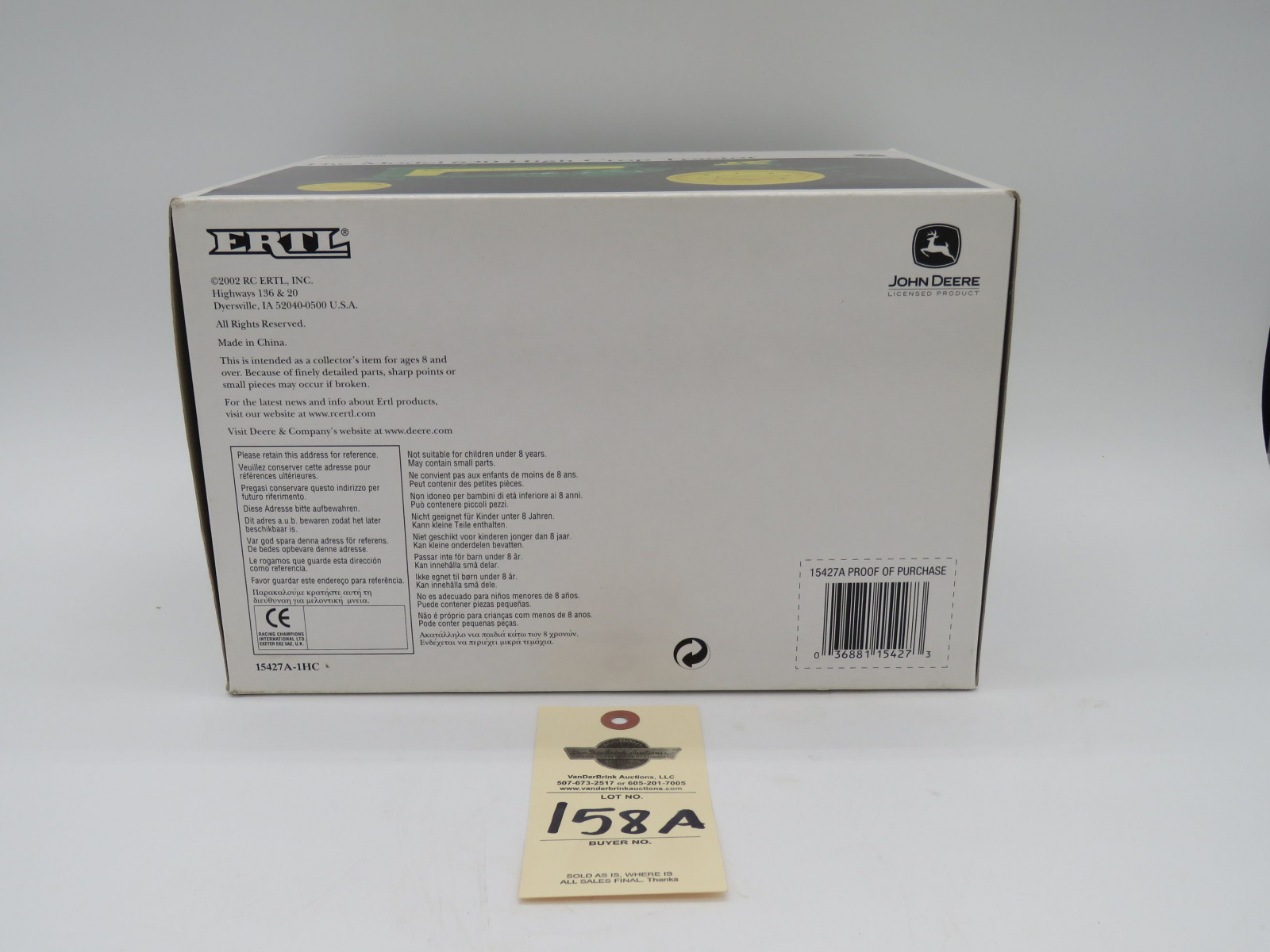 2002 ERTL FOR JOHN DEERE COLLECTOR CENTER EDTION THE MODEL 630 HIGH CROP TRACTOR NIB 1/16 SCALE  DIE-CAST METAL - Image 6