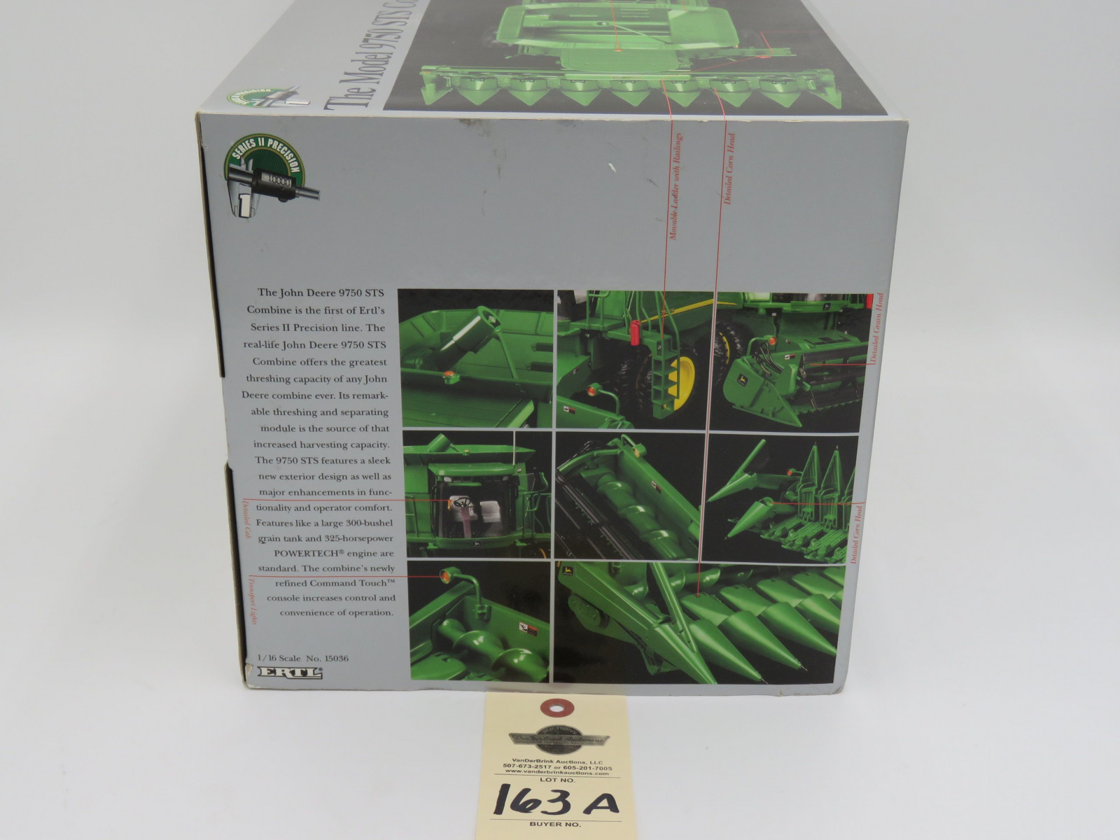 2000 ERTL SERIES ll 1 PRECISION THE MODEL 9750 ST COMBINE JD METAL DIECAST NIB  1/16 SCALE - Image 5