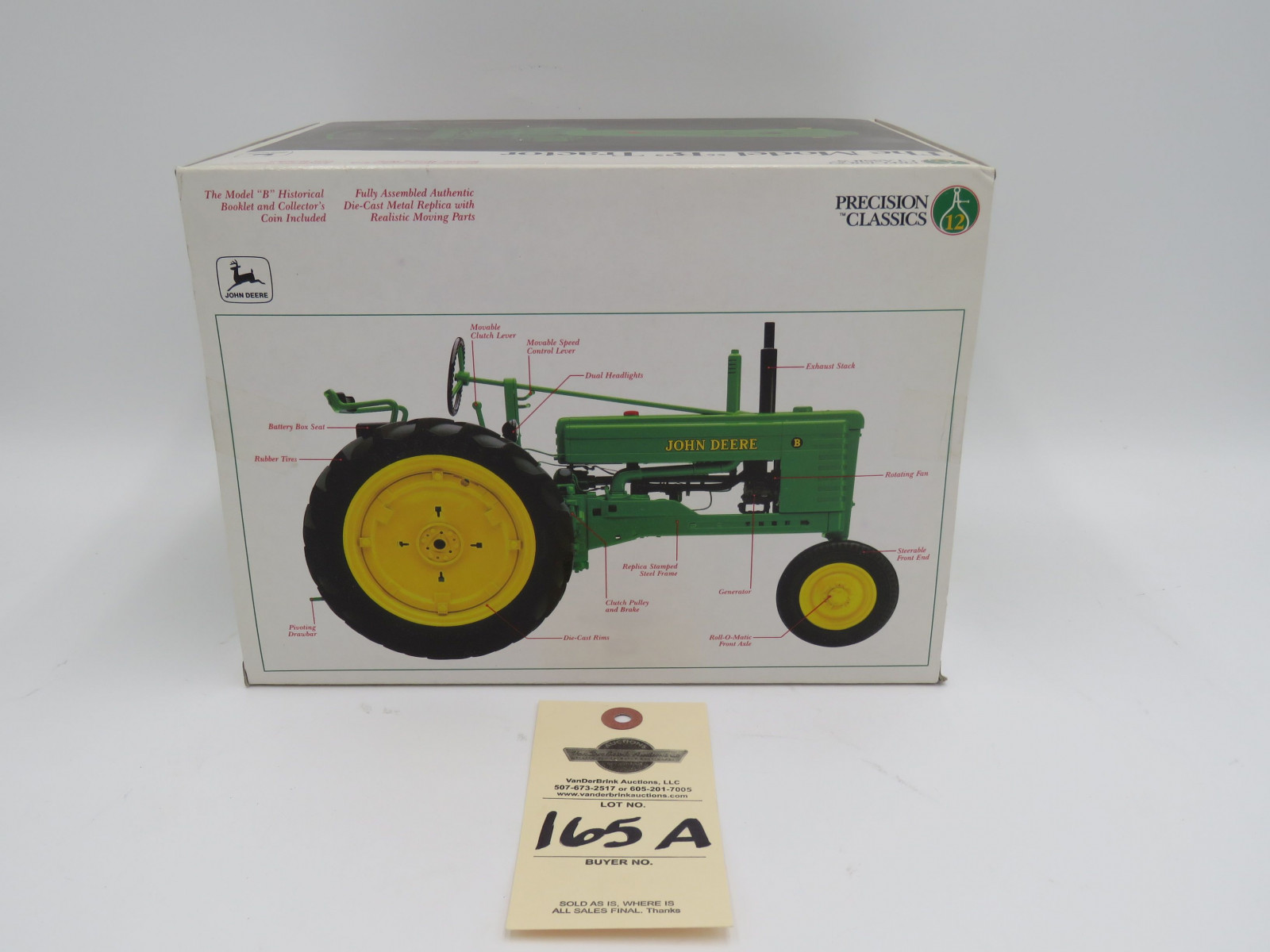 1997 ERTL PRECISION CLASSICS 12 METAL DIECAST REPLICA THE MODEL B TRACTOR 1/16 SCALE - Image 4
