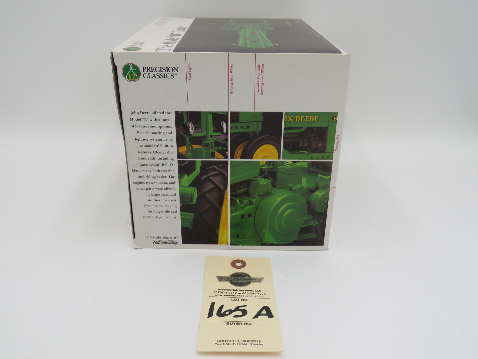 1997 ERTL PRECISION CLASSICS 12 METAL DIECAST REPLICA THE MODEL B TRACTOR 1/16 SCALE - Image 5