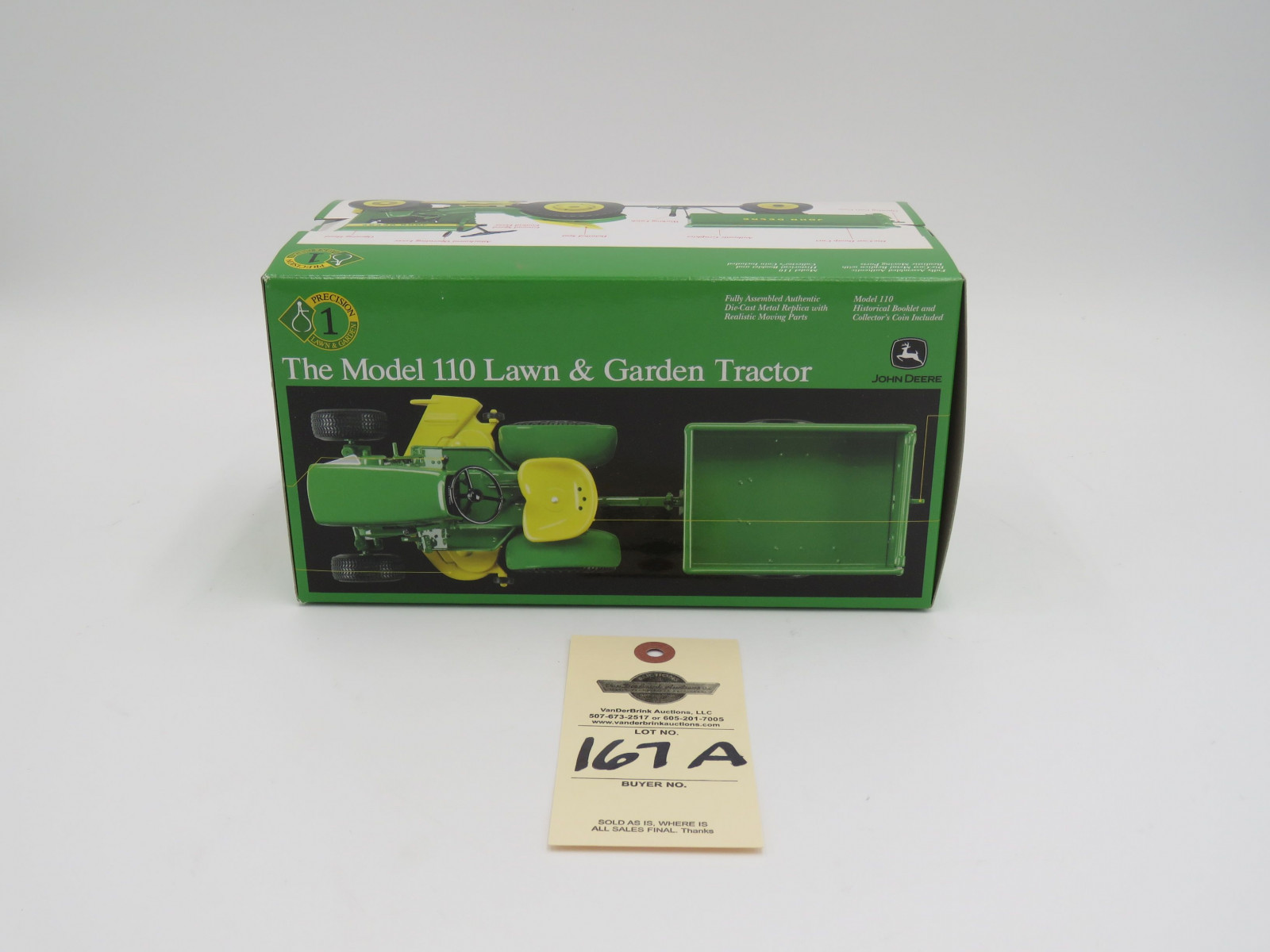 2001 ERTL PRECISION 1 LAWN & GARDEN THE MODEL 110 LAWN & GARDEN TRACTOR METAL DIECAST METAL DIECAST REPLICA 1/16  NIB - Image 1