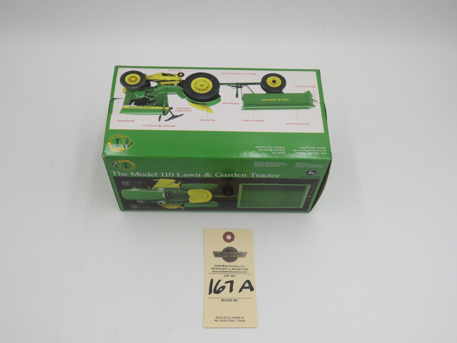 2001 ERTL PRECISION 1 LAWN & GARDEN THE MODEL 110 LAWN & GARDEN TRACTOR METAL DIECAST METAL DIECAST REPLICA 1/16  NIB - Image 2