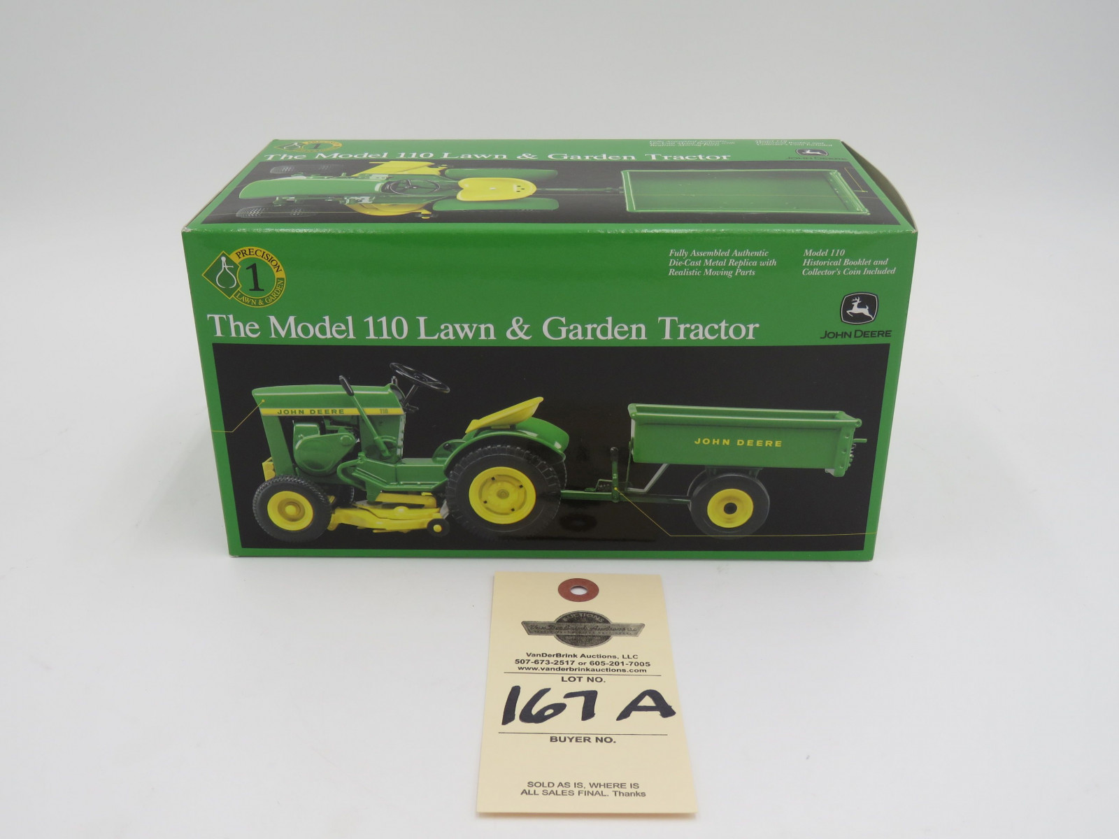2001 ERTL PRECISION 1 LAWN & GARDEN THE MODEL 110 LAWN & GARDEN TRACTOR METAL DIECAST METAL DIECAST REPLICA 1/16  NIB - Image 3