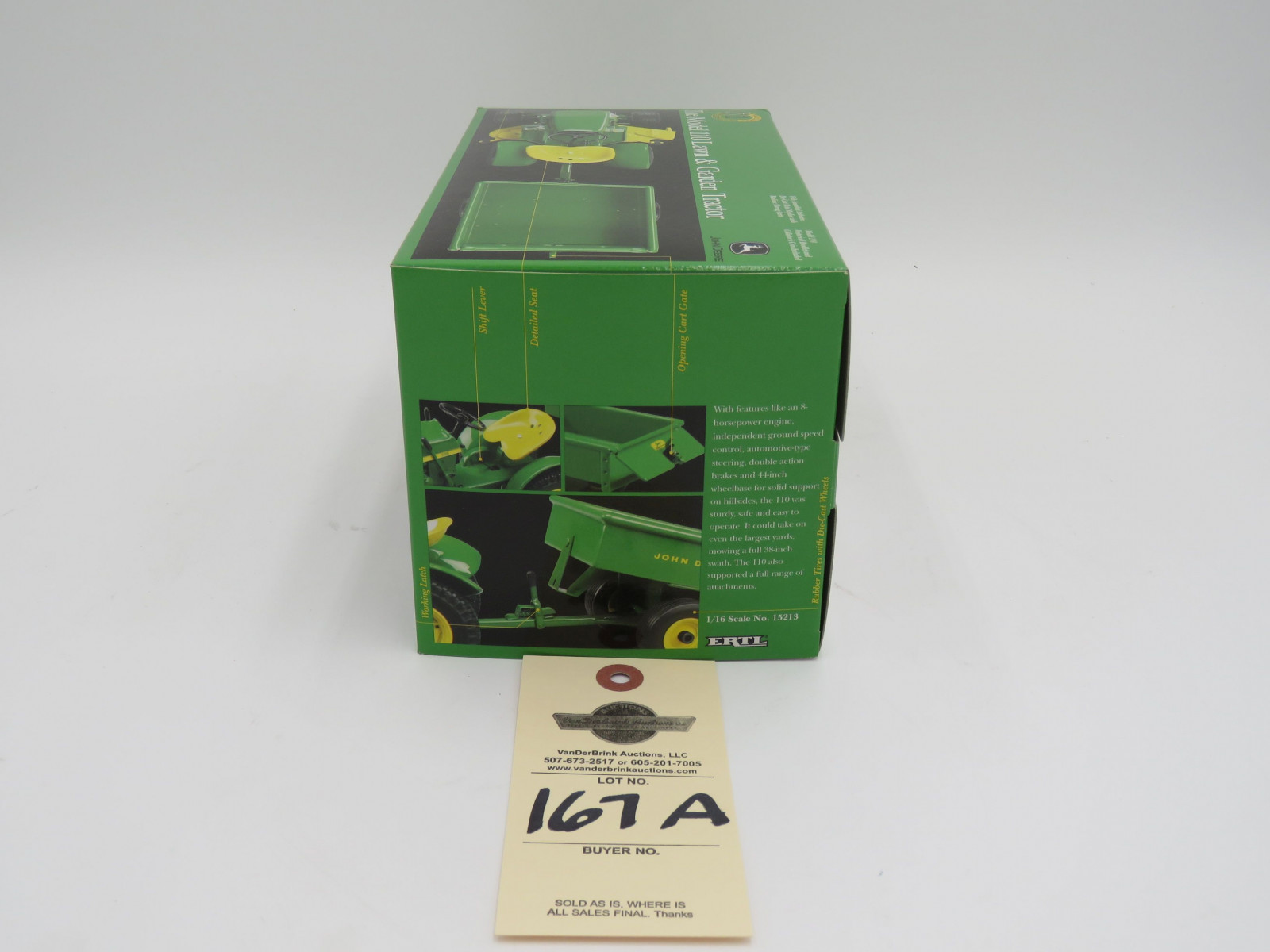2001 ERTL PRECISION 1 LAWN & GARDEN THE MODEL 110 LAWN & GARDEN TRACTOR METAL DIECAST METAL DIECAST REPLICA 1/16  NIB - Image 5