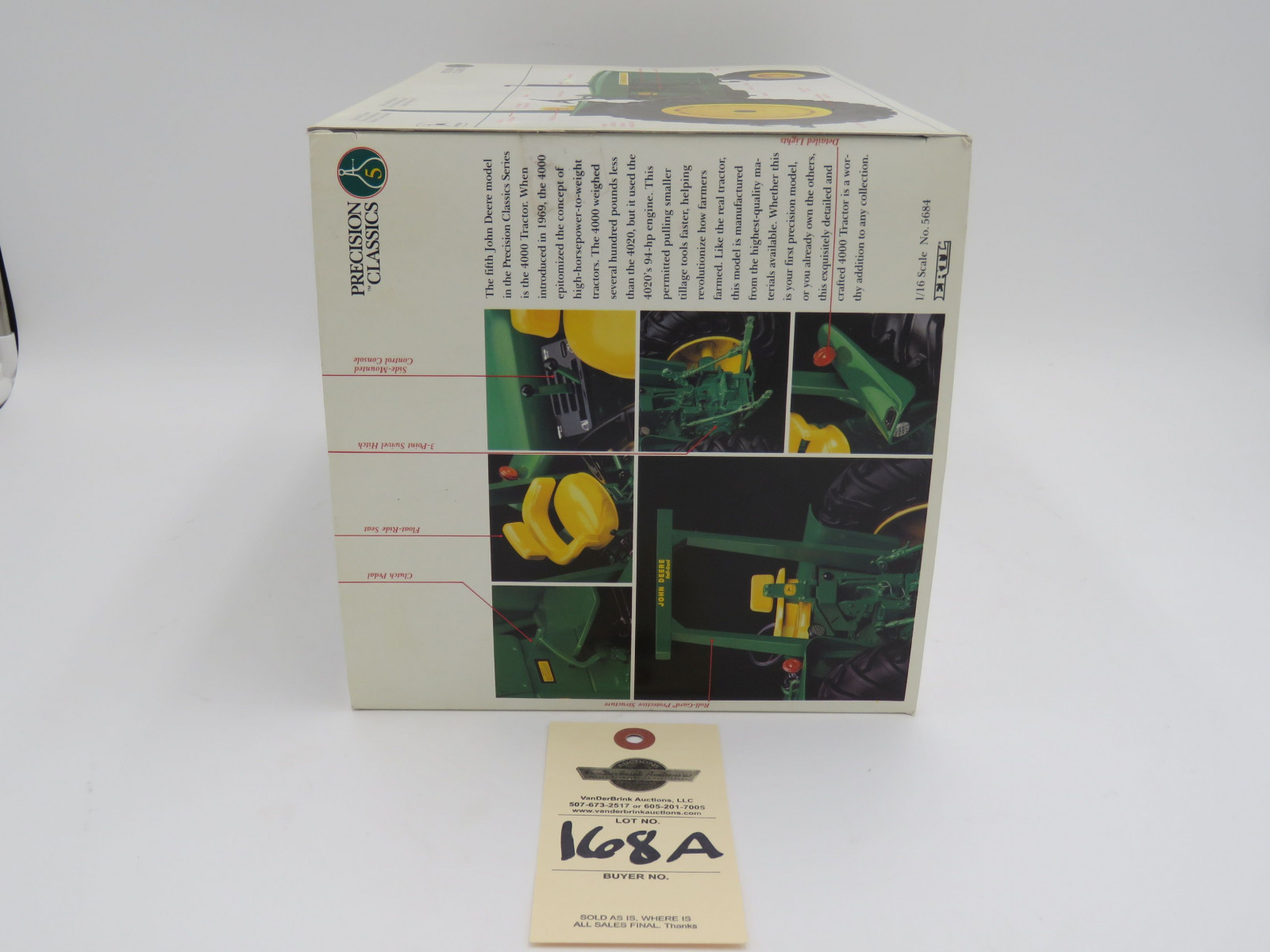 1994 ERTL PRECISION CLASSICS 5 THE MODEL 4000 TRACTOR JD DIE CAST METAL REPLICA 1/16 SCALE - Image 3