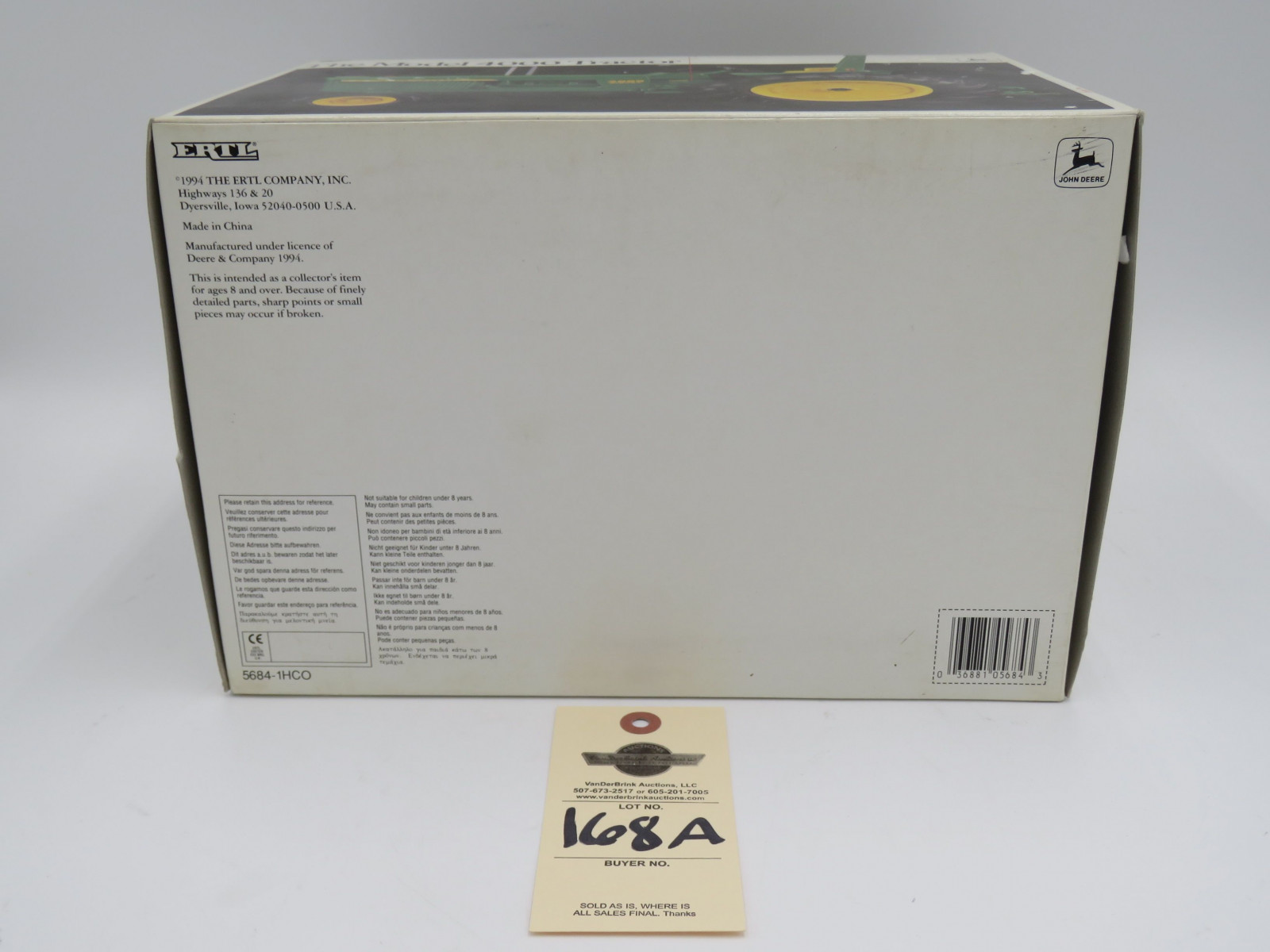 1994 ERTL PRECISION CLASSICS 5 THE MODEL 4000 TRACTOR JD DIE CAST METAL REPLICA 1/16 SCALE - Image 4