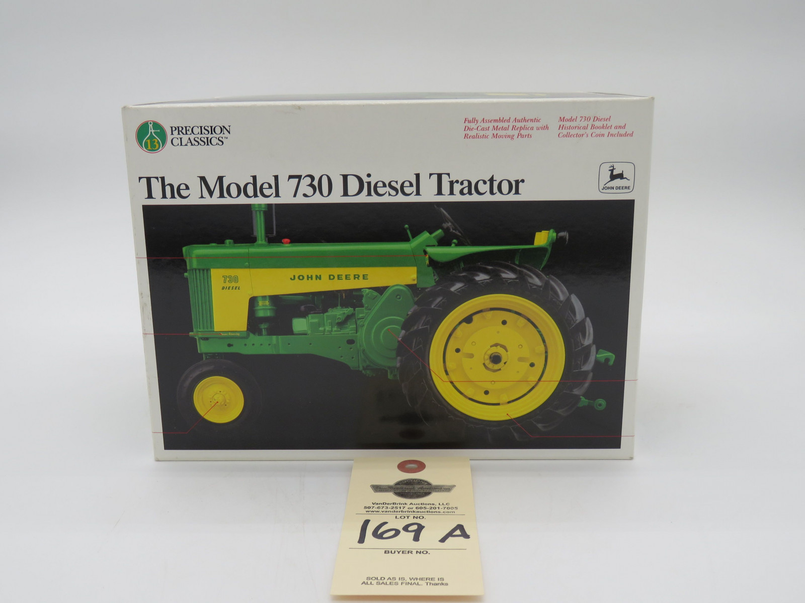 1998 ERTL PRECISION CLASSICS 13 THE MODEL 730 DIESEL TRACTOR JD 1/16 SCALE  NIB Die-Cast - Image 1