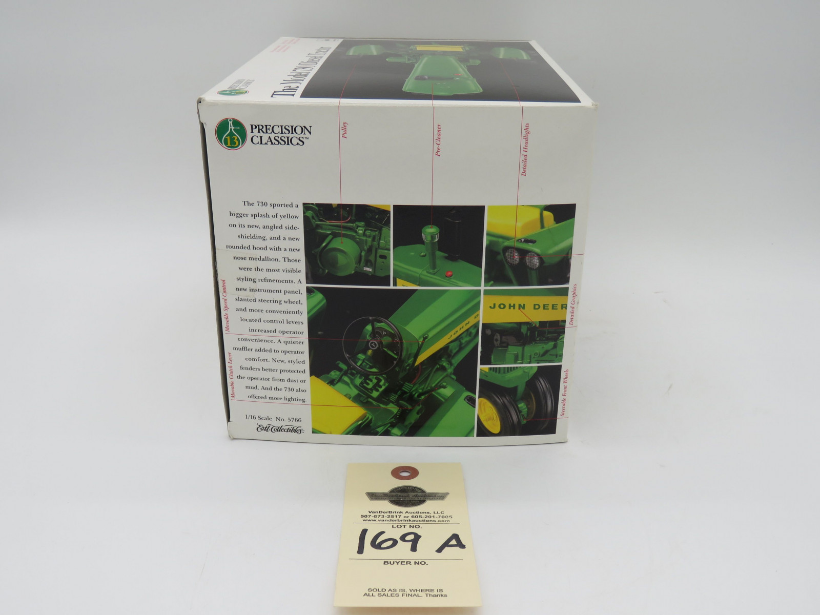 1998 ERTL PRECISION CLASSICS 13 THE MODEL 730 DIESEL TRACTOR JD 1/16 SCALE  NIB Die-Cast - Image 5