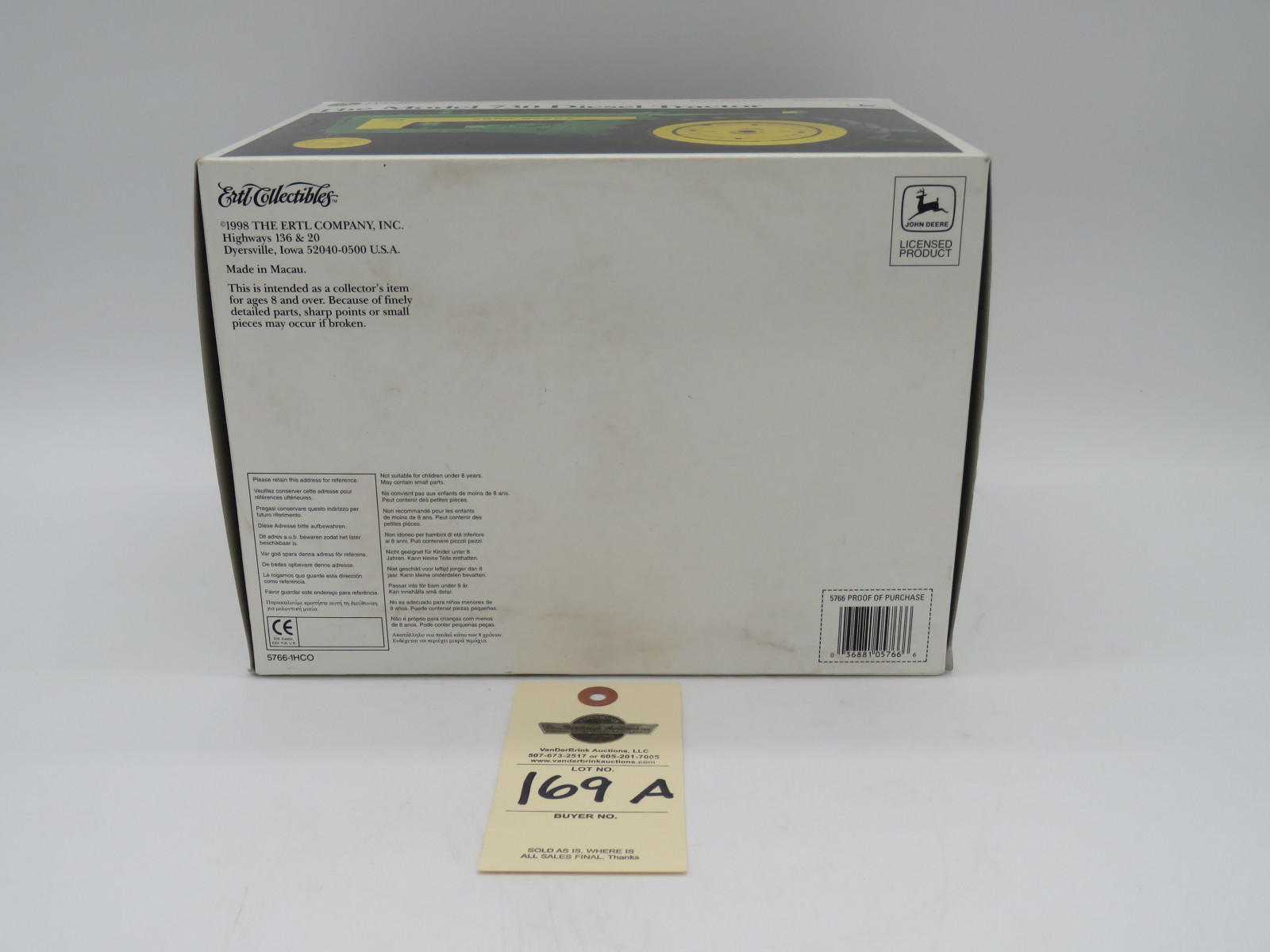 1998 ERTL PRECISION CLASSICS 13 THE MODEL 730 DIESEL TRACTOR JD 1/16 SCALE  NIB Die-Cast - Image 6