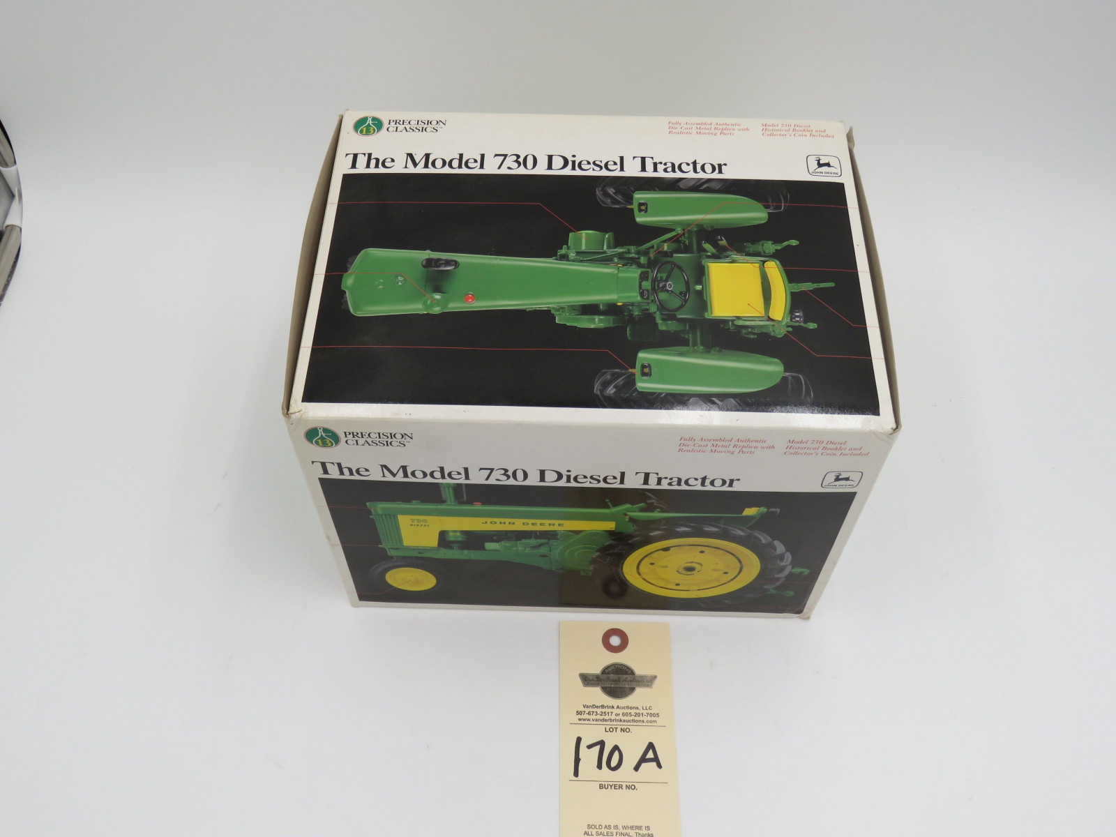 ERTL PRECISION CLASSICS 13 THE MODEL 730 DIESEL TRACTOR JD 1/16 SCALE NO.5766  NIB - Image 2