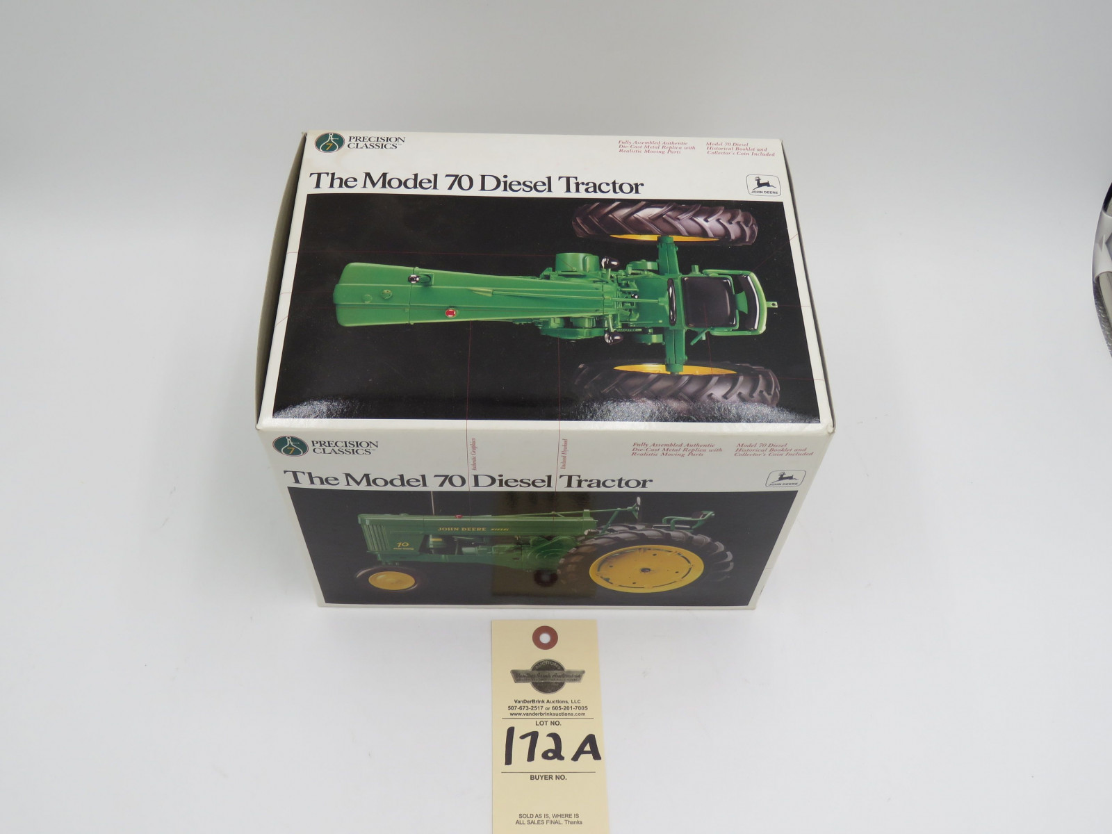 1995 ERTL PRECISION CLASSICS 7 THE MODEL 70 DIESEL TRACTOR JD 1/16 SCALE METAL DIECAST - Image 2