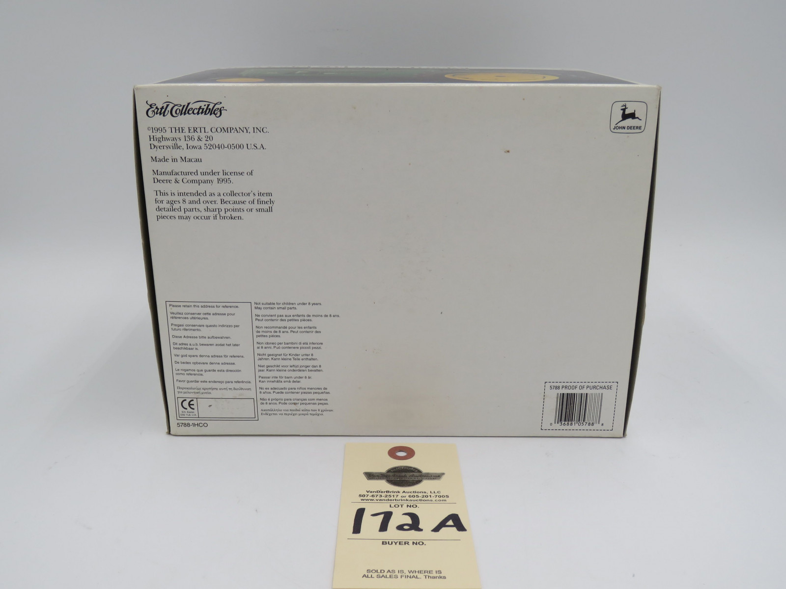 1995 ERTL PRECISION CLASSICS 7 THE MODEL 70 DIESEL TRACTOR JD 1/16 SCALE METAL DIECAST - Image 6