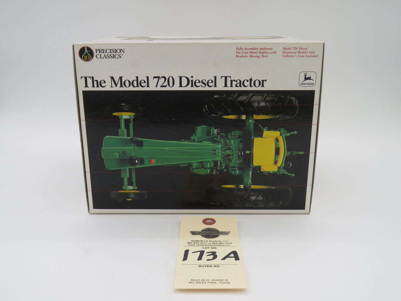 1996 ERTL PRECISION CLASSICS 10 THE MODEL 720 DIESEL TRACTOR JD METAL DIECAST ERTL 1/16 SCALE NIB - Image 1