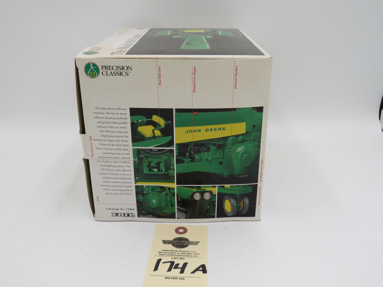 2002 ERTL PRECISION CLASSICS 21 THE MODEL 630 TRACTOR JD METAL DIECAST NIB 1/16 SCALE - Image 5